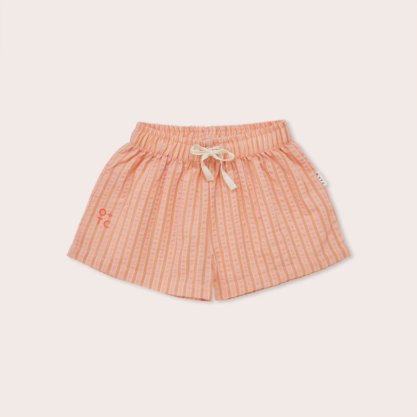 WIDE SHORTS - CANTALOUPE STRIPE