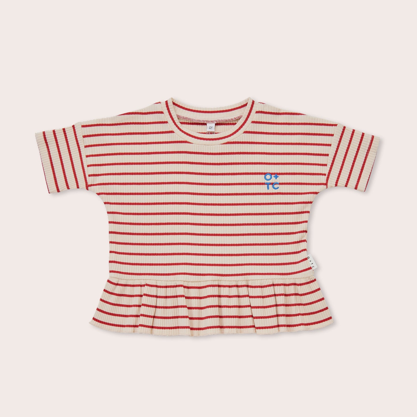 BOXY FRILL TEE - SAMBA STRIPE