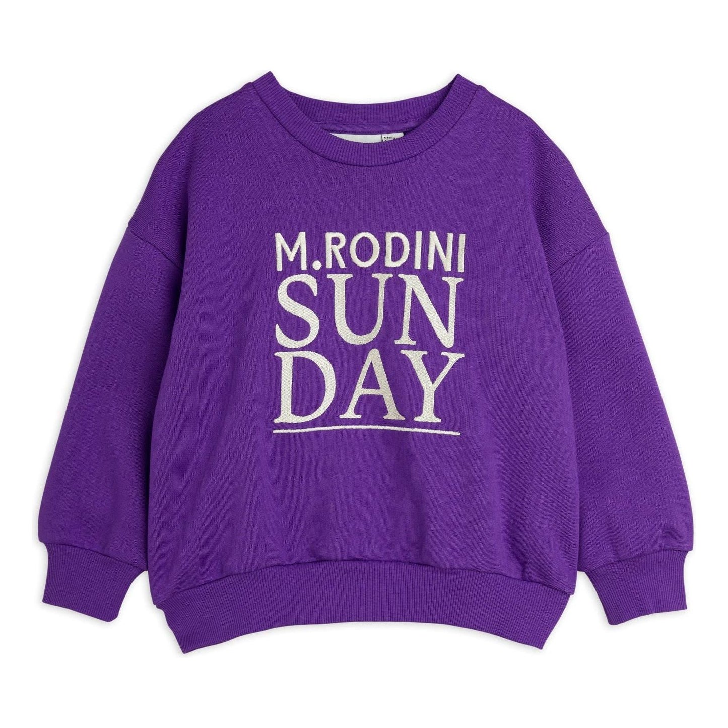 MINI RODINI SUNDAY EMB SWEATSHIRT - PURPLE