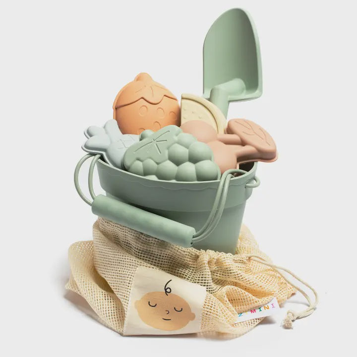 SILICONE FRUIT SAND SET - SAGE