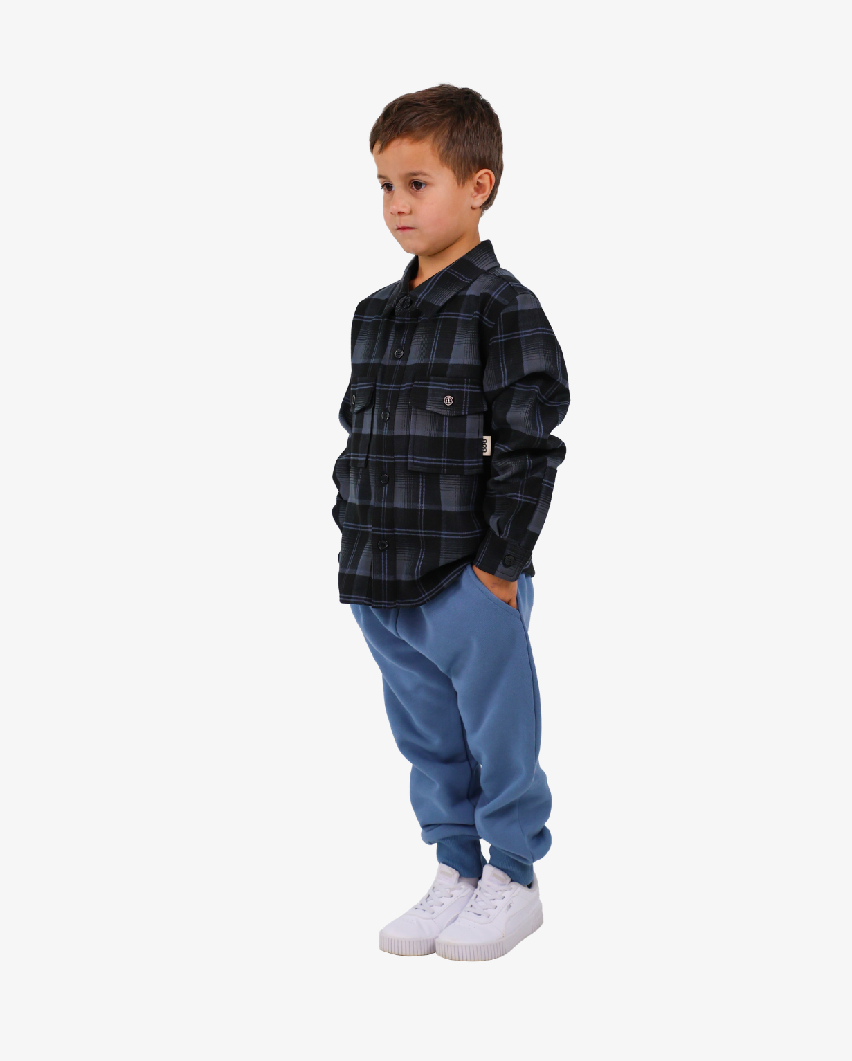 TRACK PANTS - MID BLUE