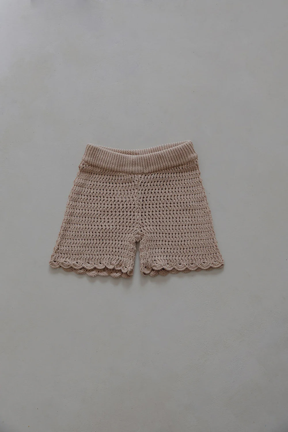 CROCHET SHORTS - SAND