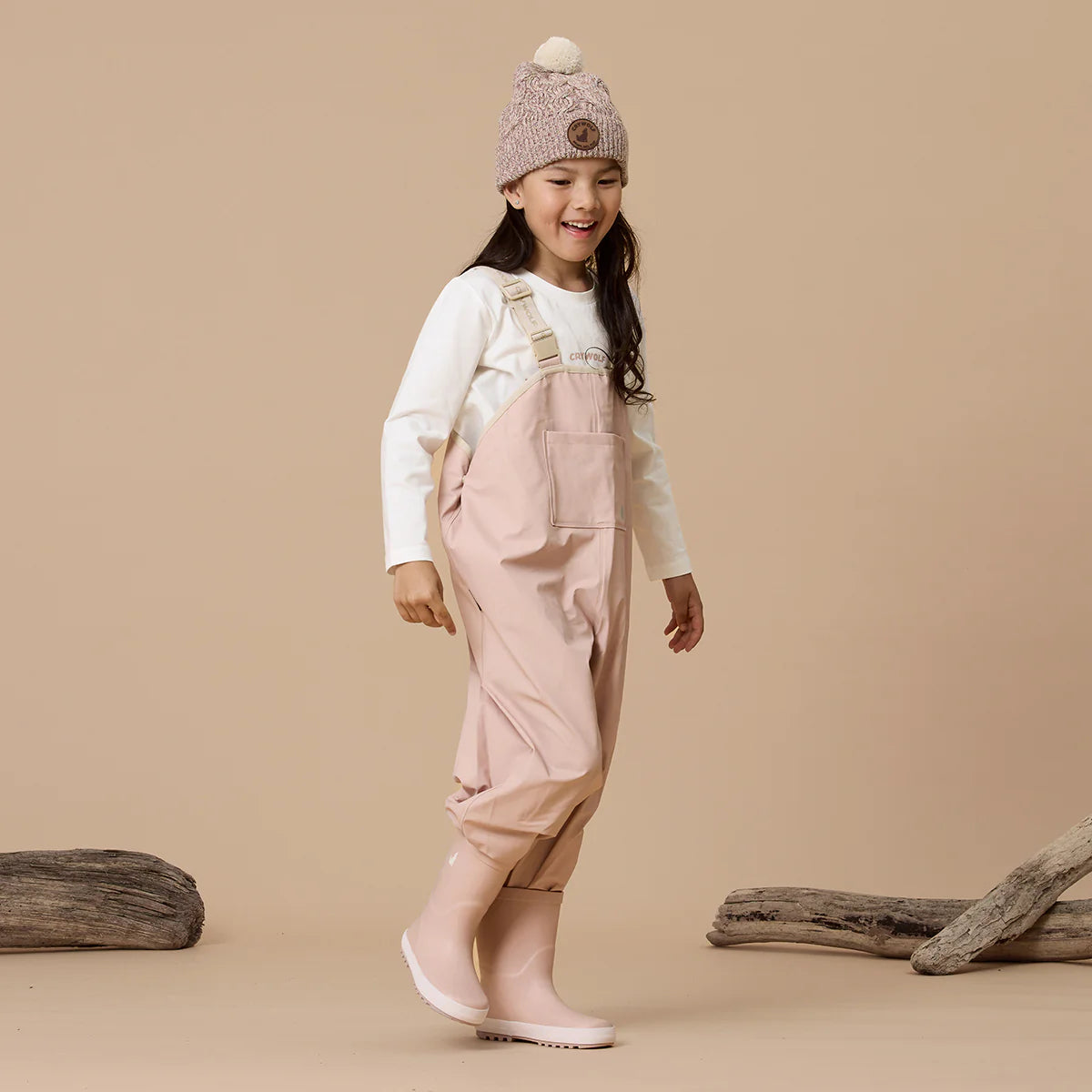RAIN OVERALLS - DUSTY PINK