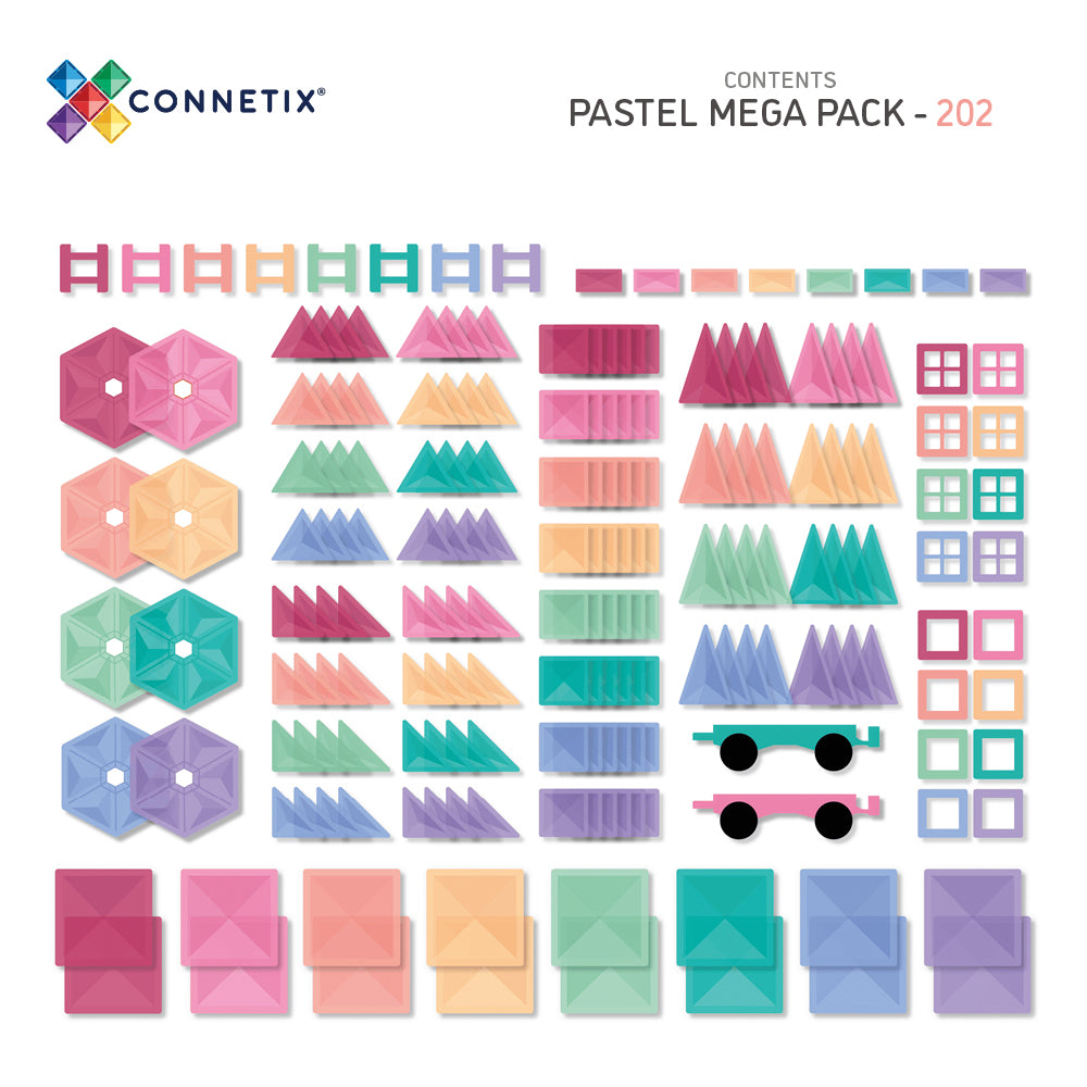 PRE ORDER CONNETIX 202PC MEGA PACK - PASTEL