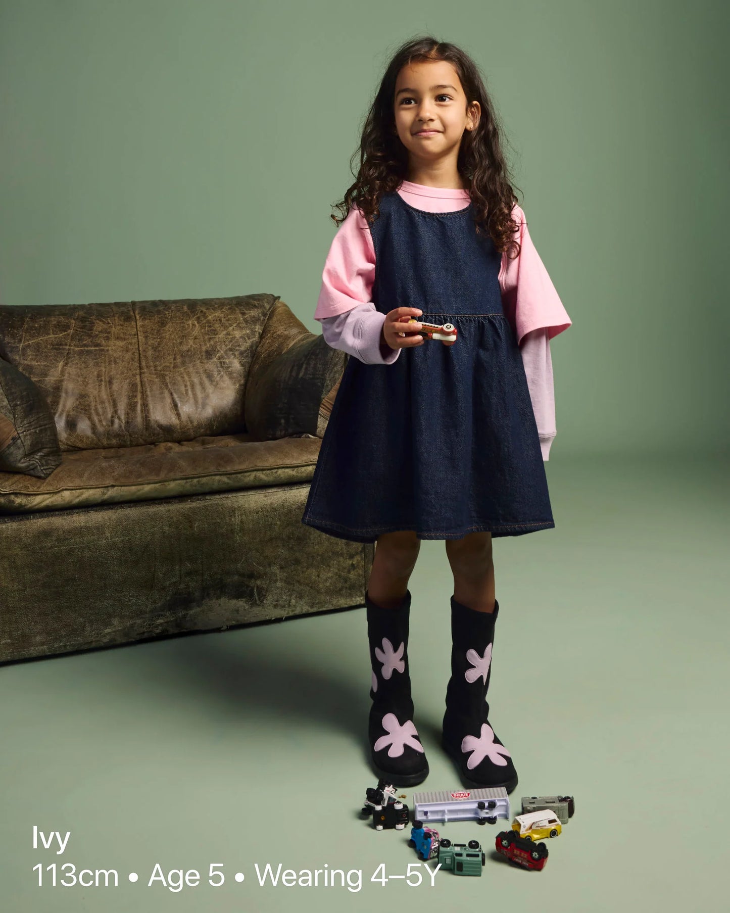 CUBBY WENDY DENIM DRESS - MIDNIGHT