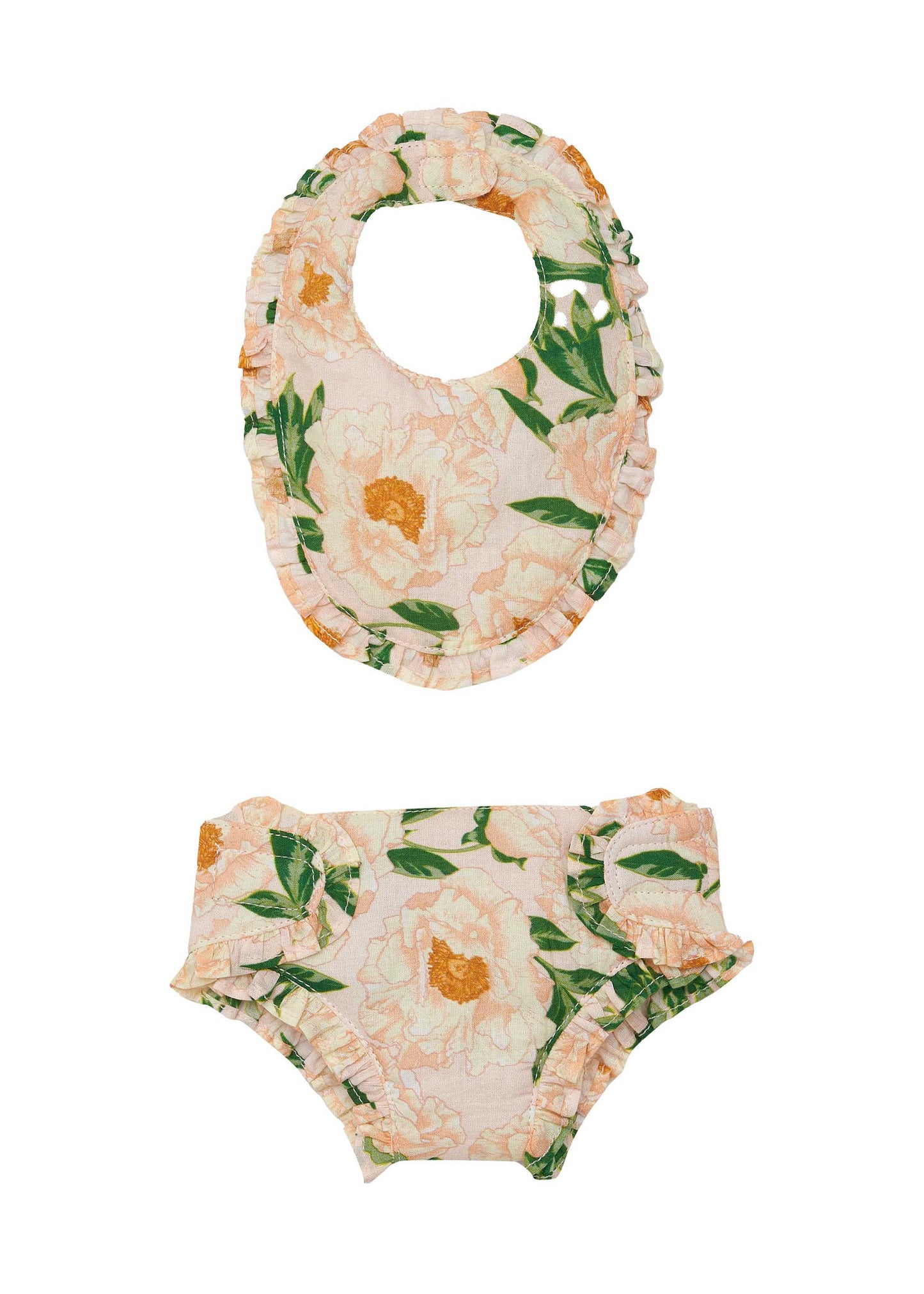 DOLL BIB SET - SOIREE BOUQUET STRAWBERRY SUNDAE