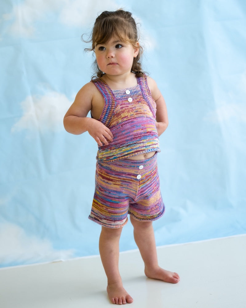 KNITTED SINGLET TOP - RAINBOW
