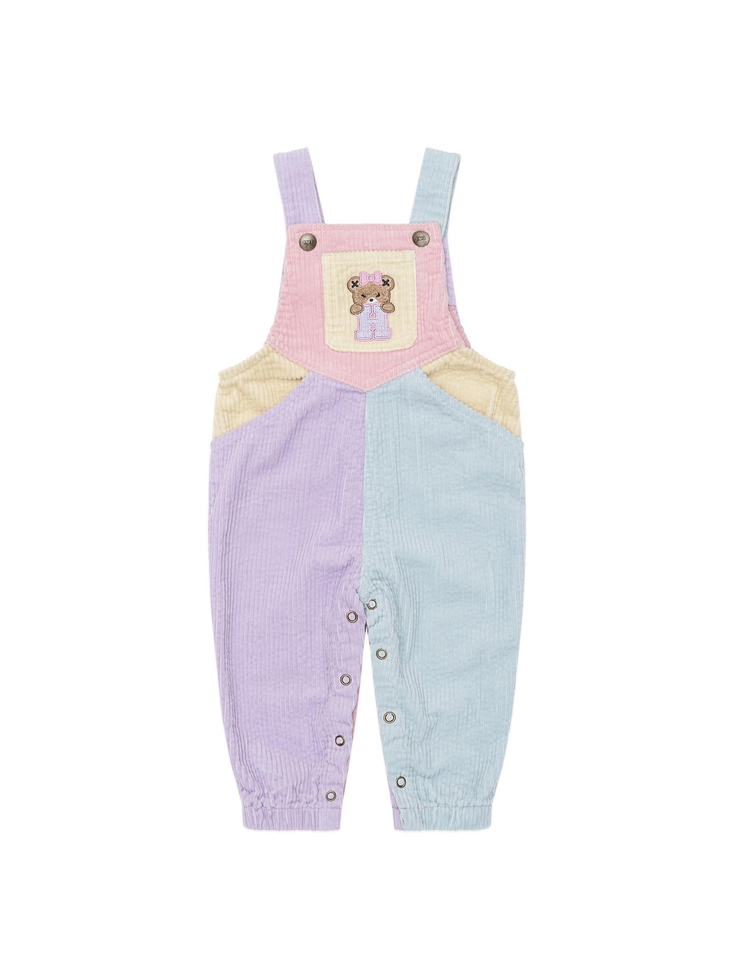 COLOUR BLOCK OVERALLS - BLUSH