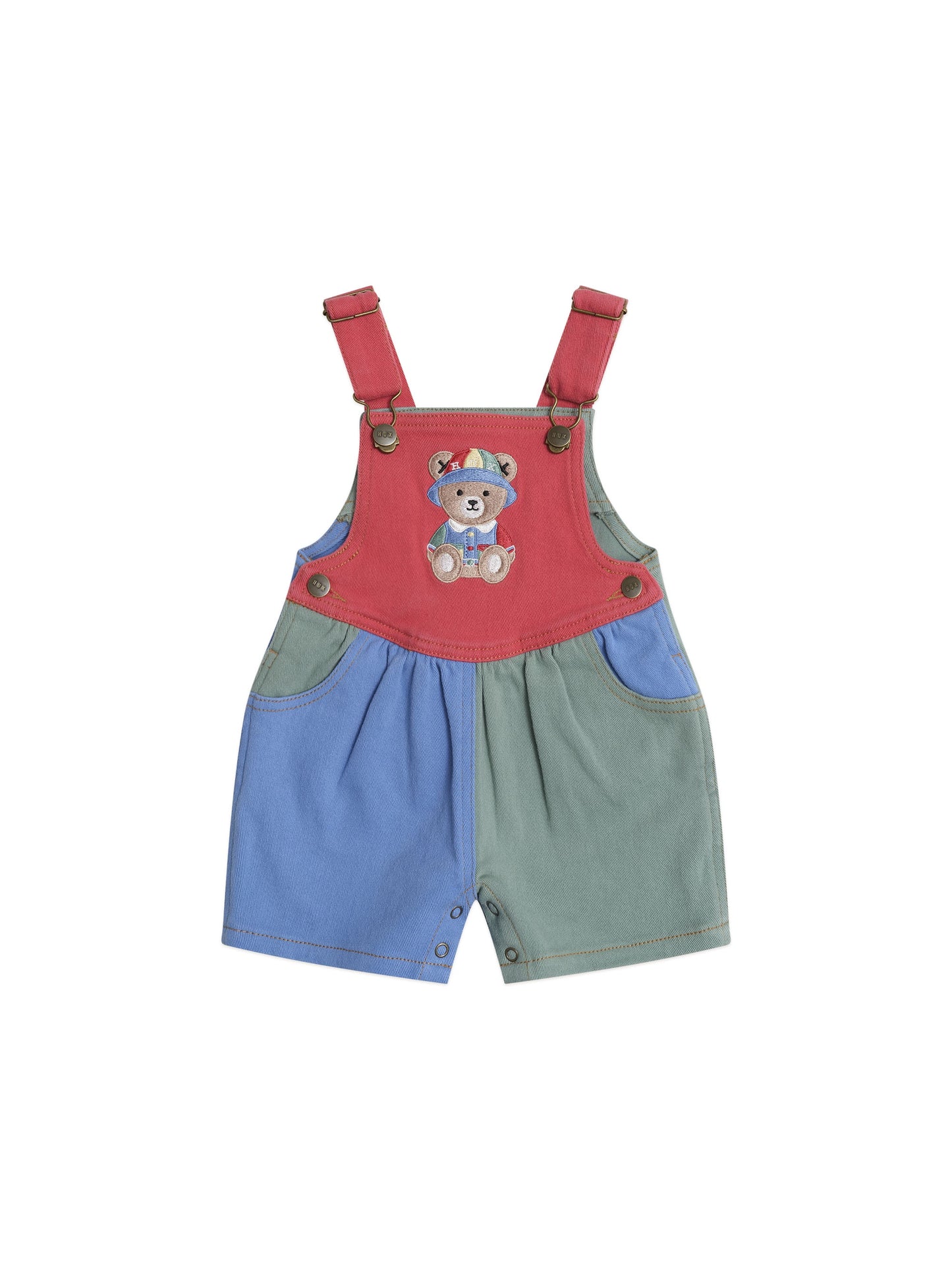 DENIM SHORT OVERALLS - MULTICOLOUR