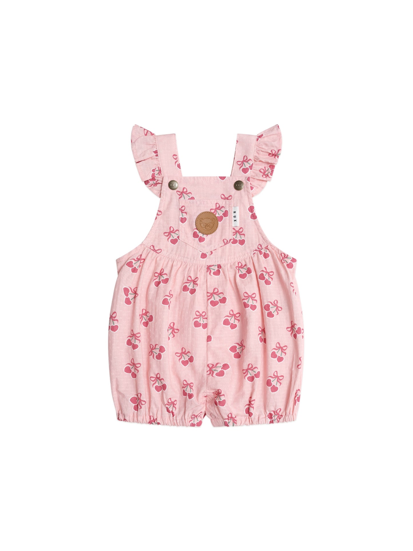 CHERRY PIE FRILLY PLAYSUIT - APRICOT