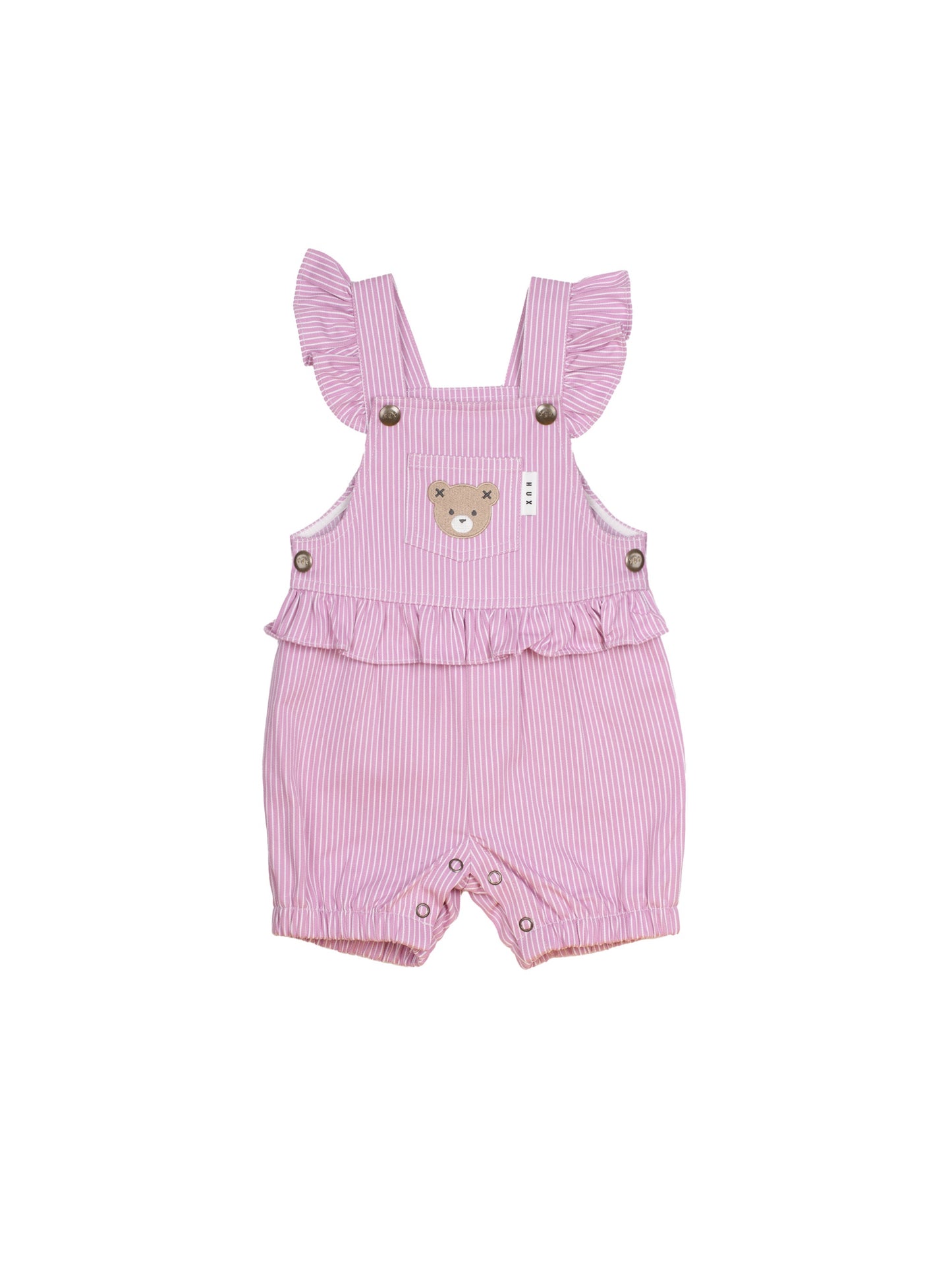 CANDY STRIPE BUBBLE ROMPER - MAGENTA