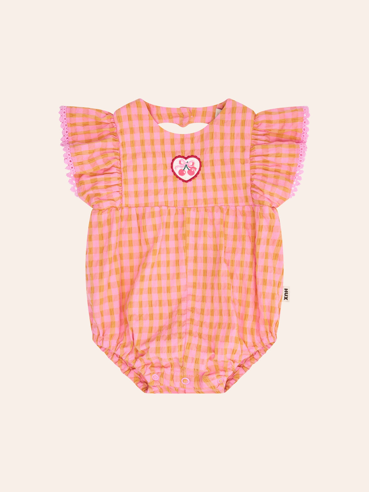 MANGO SHERBET GARMENT DYE SEERSUCKER ROMPER