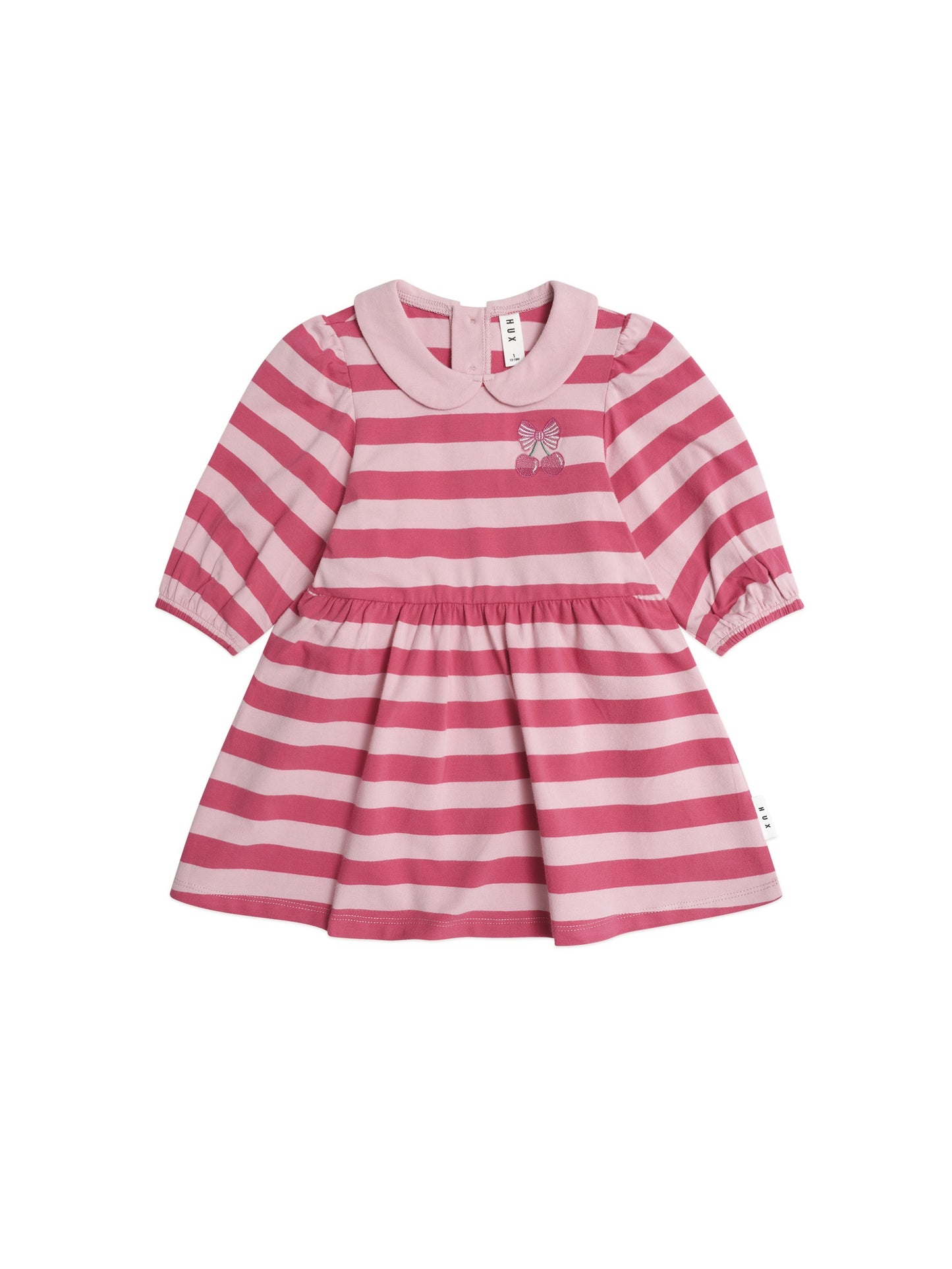 CHERRY PIE PUFF SLEEVE DRESS - CHERRY APRICOT