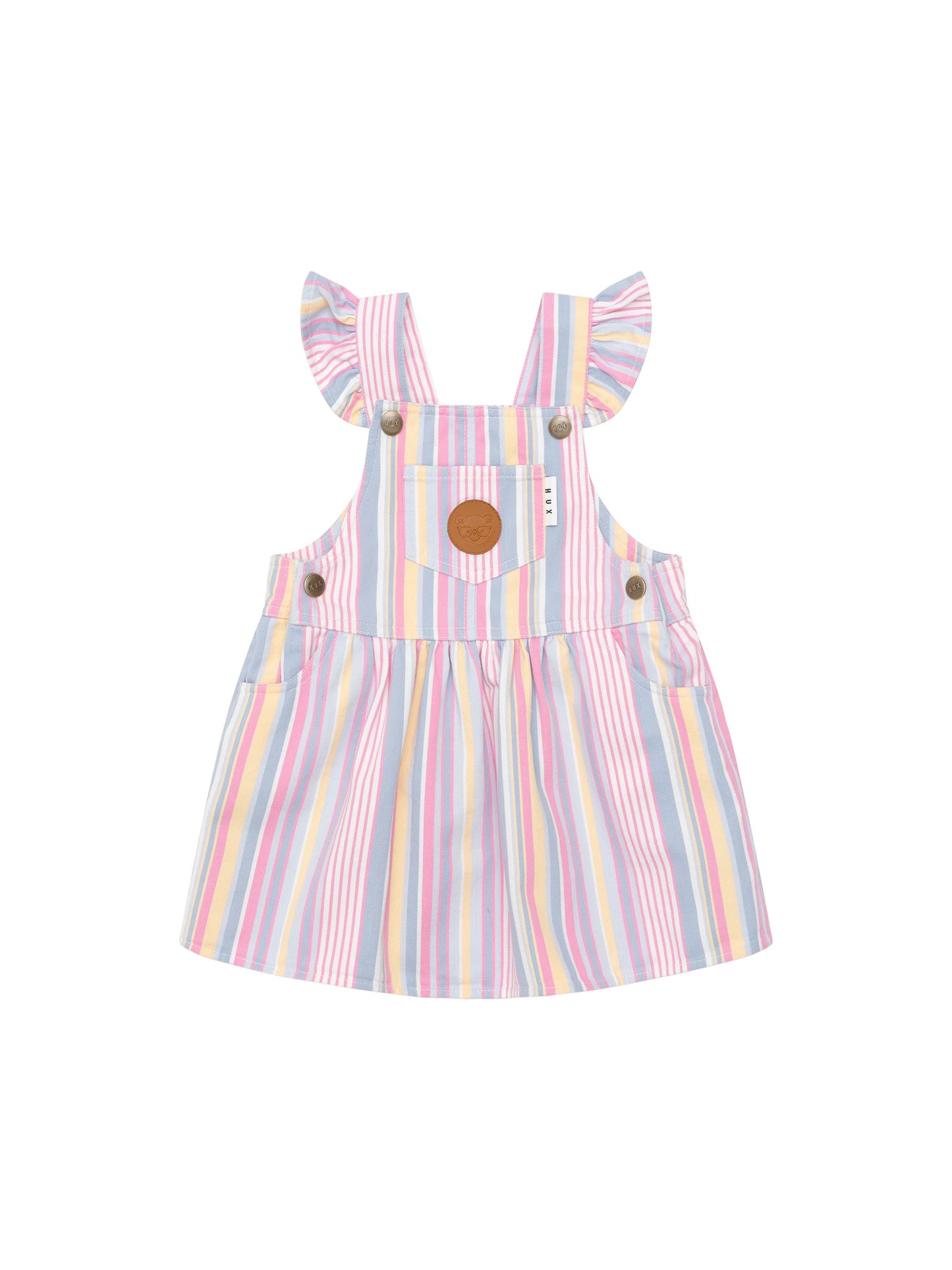 RAINBOW STRIPE PINAFORE - RAINBOW