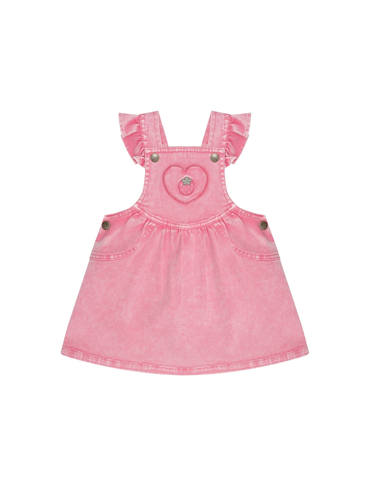 BERRY VINTAGE PINAFORE DRESS - BUBBLEGUM