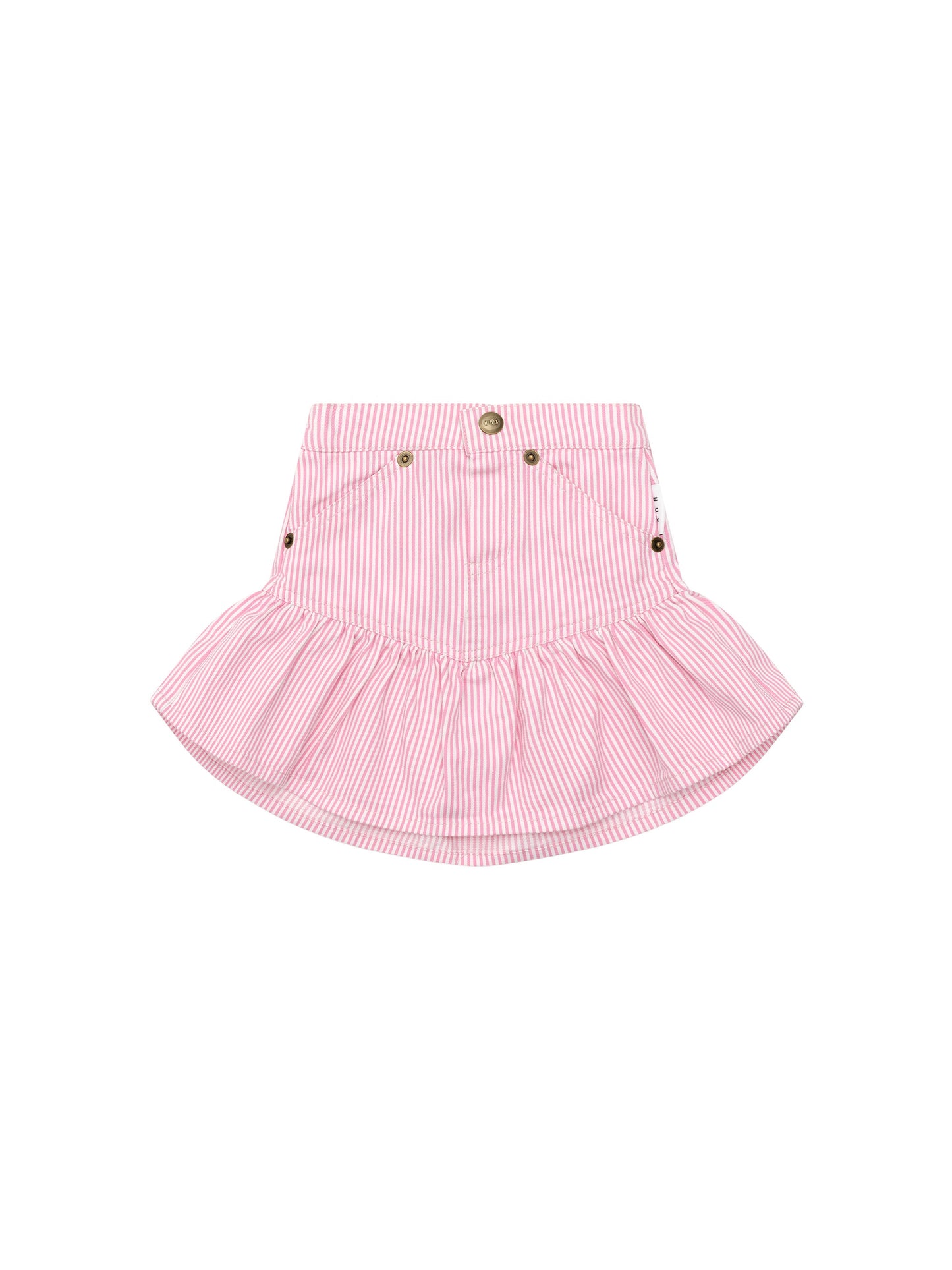 CANDY STRIPE FRILL SKIRT - BUBBLEGUM STRIPE