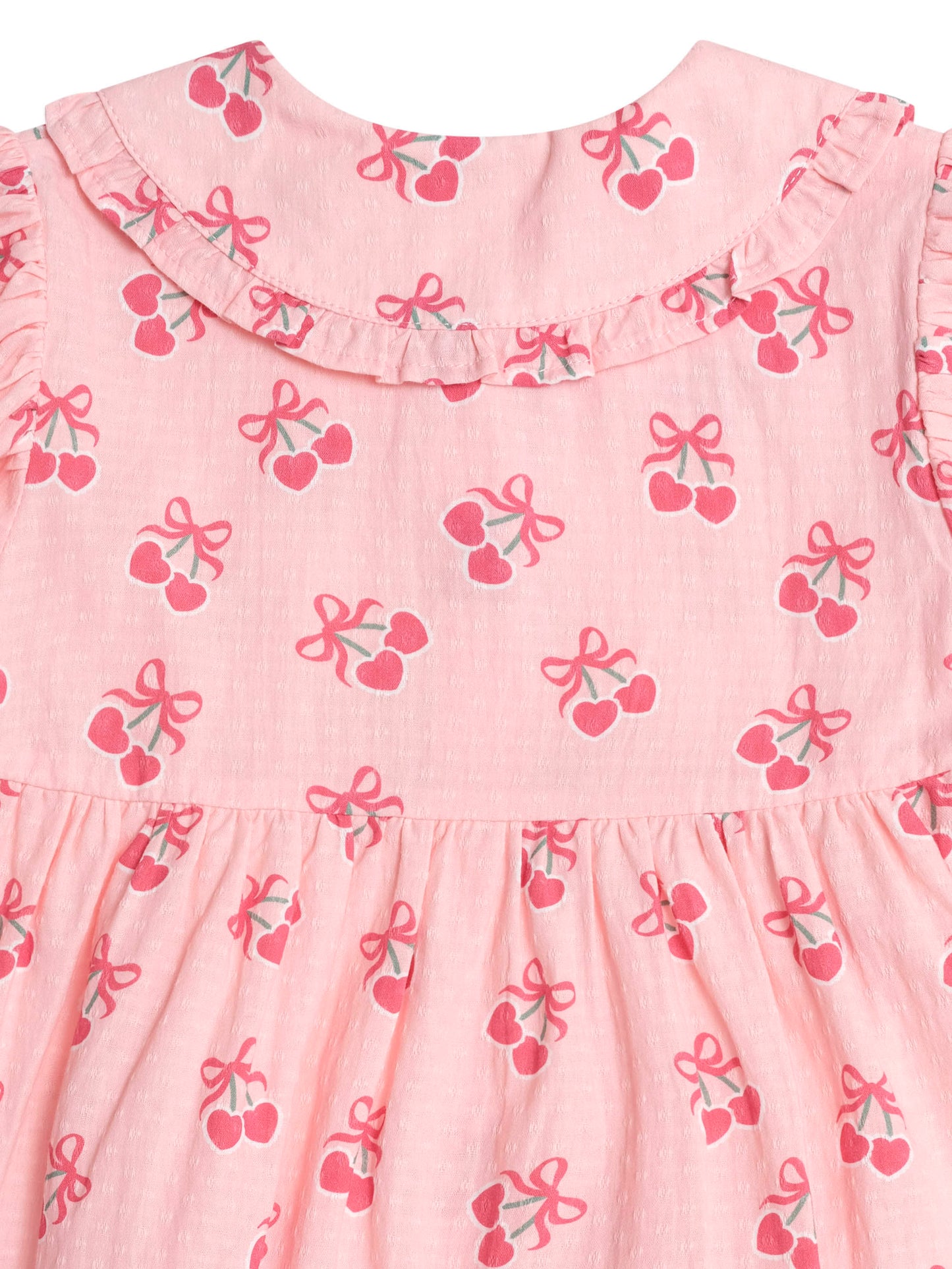 CHERRY PIE TIERED SMOCK DRESS - APRICOT