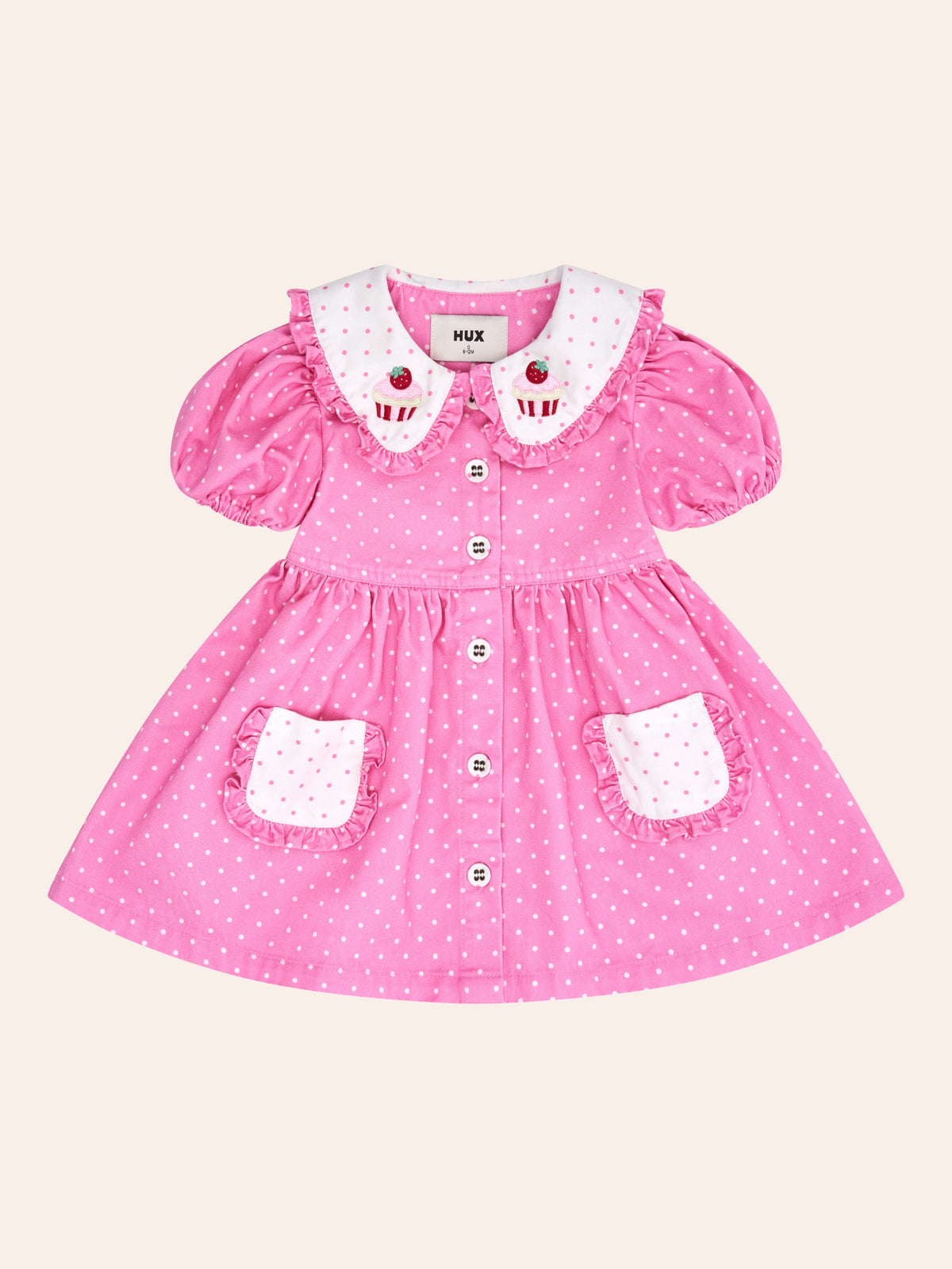 ICING-ON-THE-CUPCAKEPOLKA DOT DRESS - SHERBET