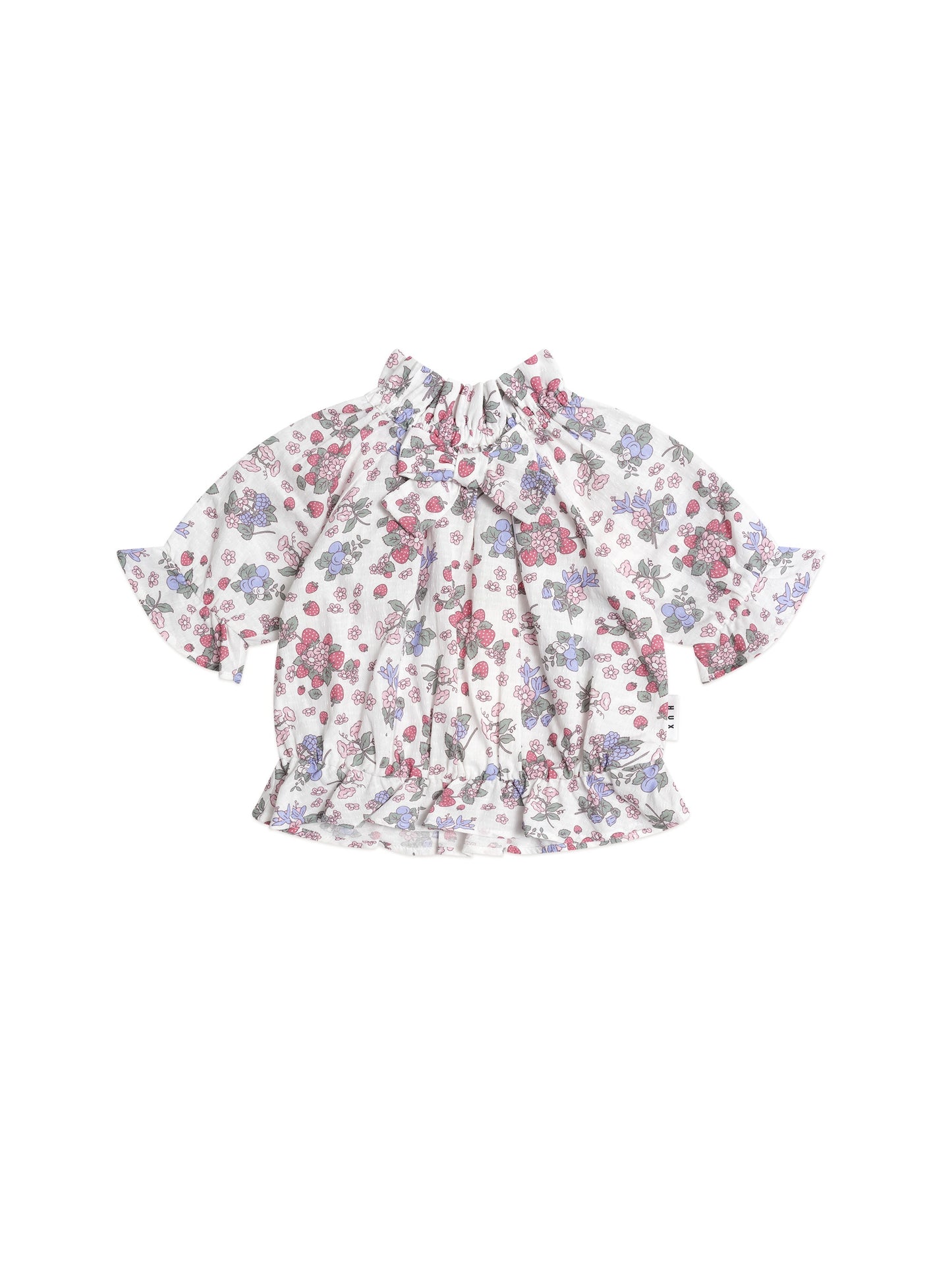 STRAWBERRY GARDEN PUSSYBOW BLOUSE - CREAM