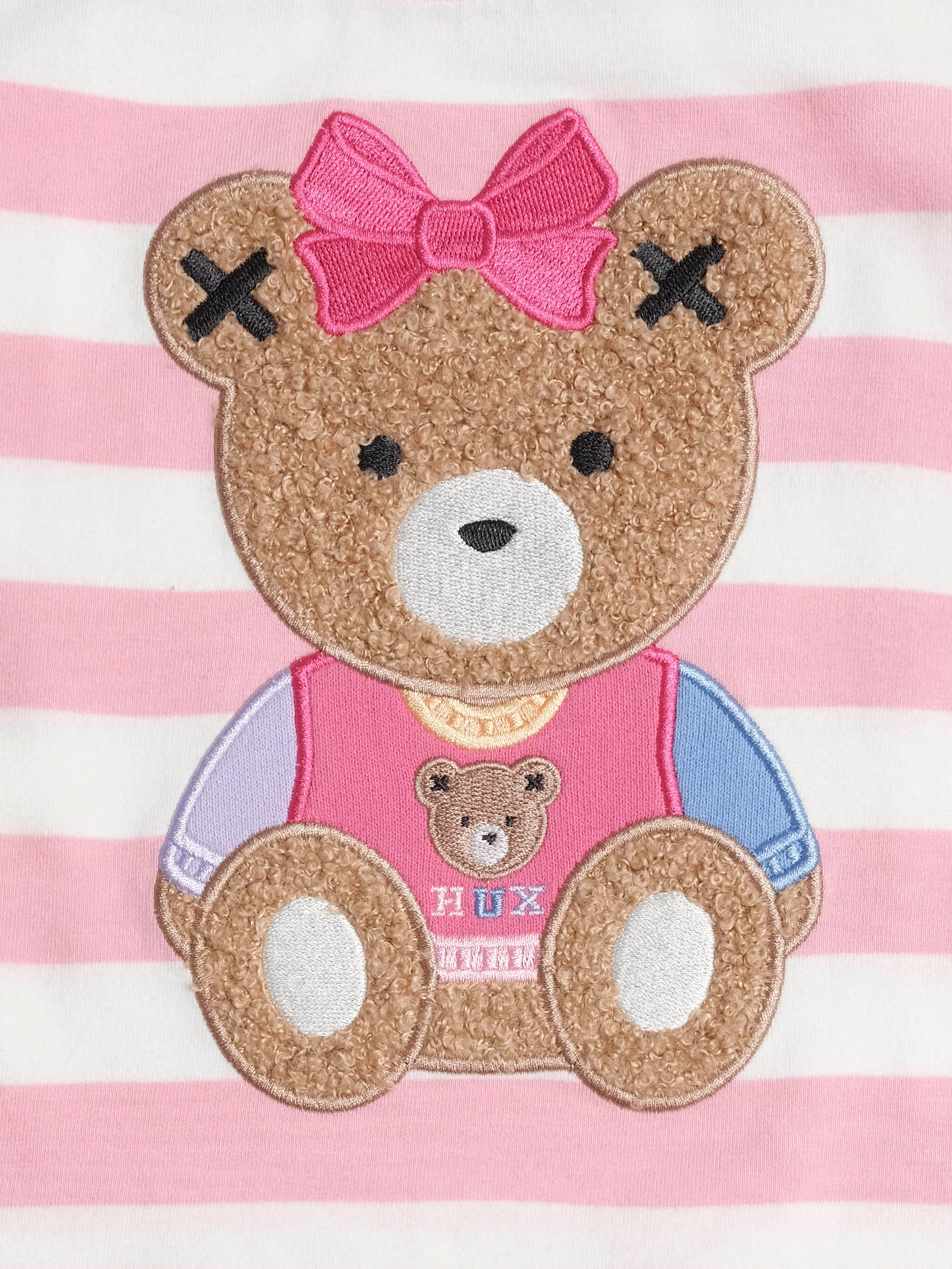 VARSITY HUXETTE BOXY TEE - STRAWBERRY STRIPE