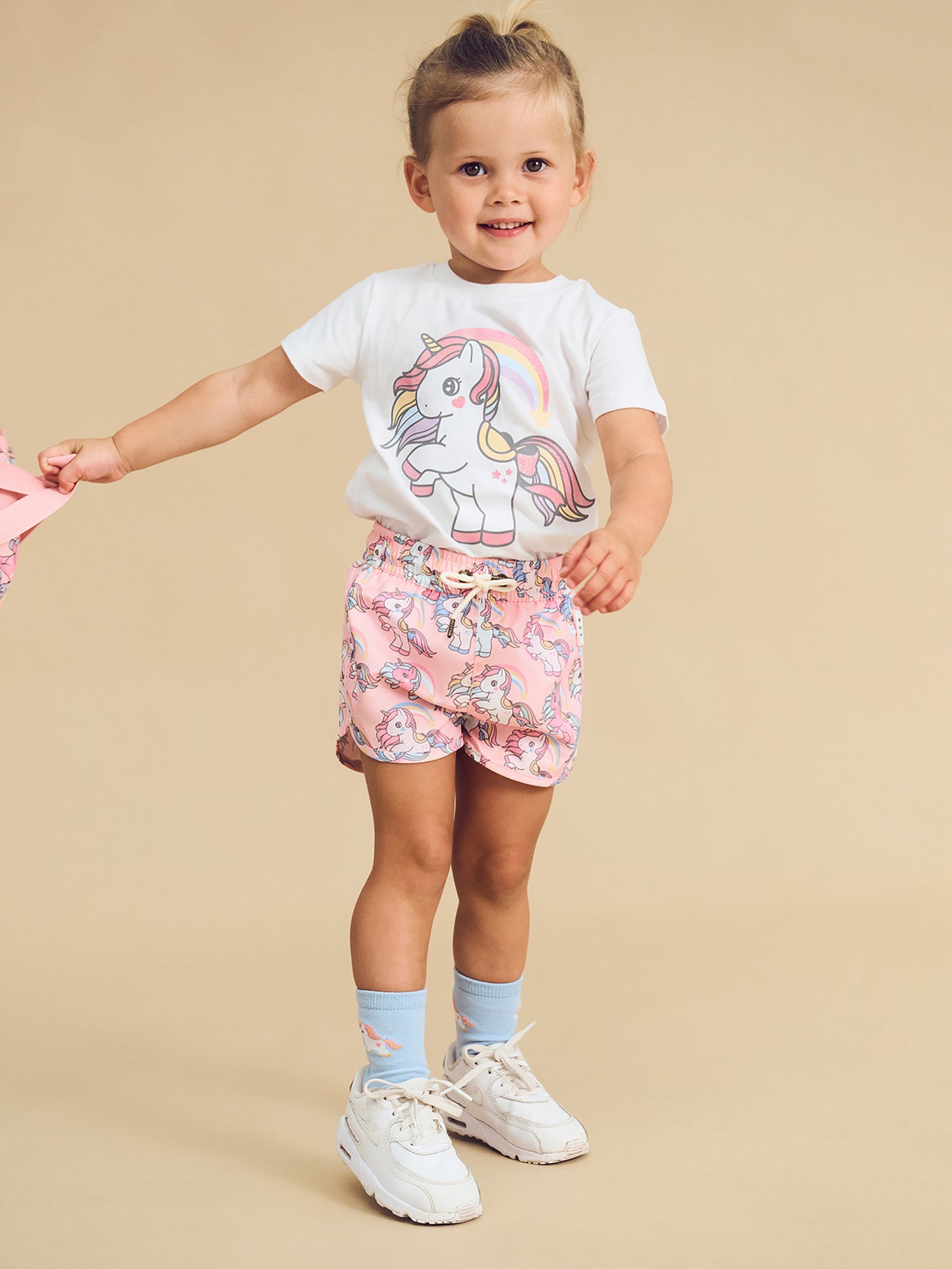 RAINBOW UNICORN SWIM SHORT - CANDY