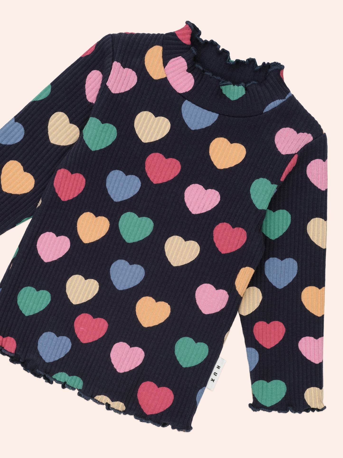 MULTI HEARTS RIB SKIVVY - NAVY