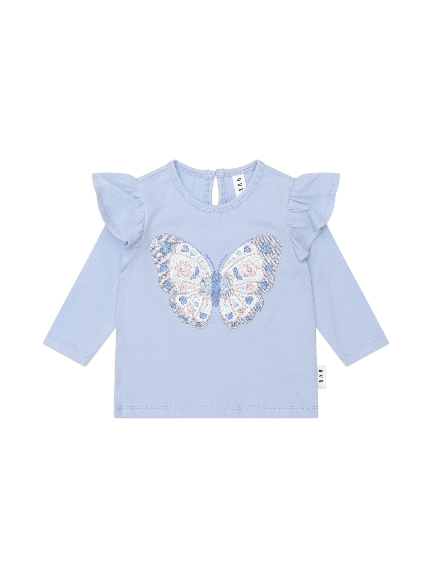 BUTTERFLY FRILL TOP - CELESTIAL BLUE