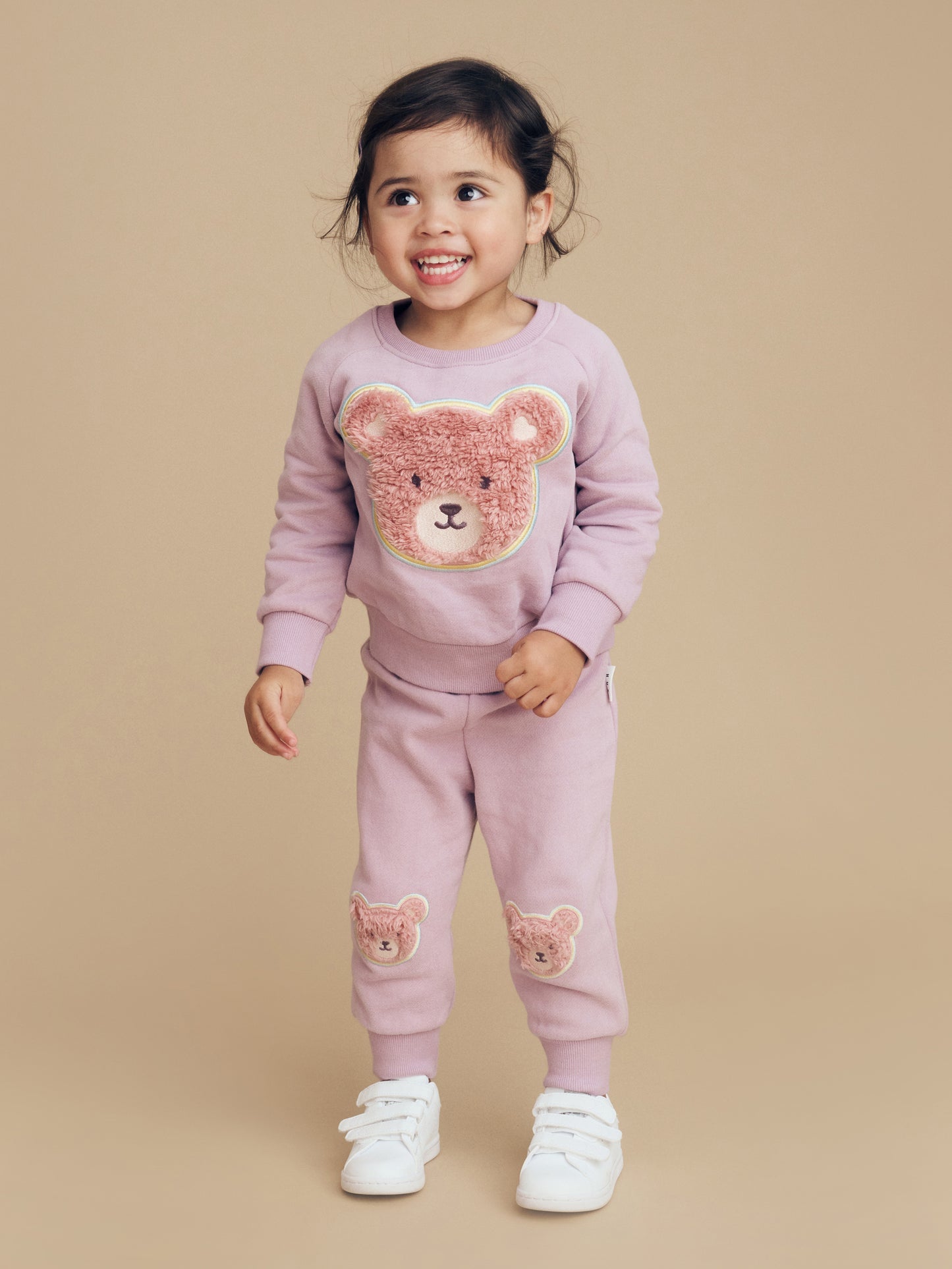 RAINBOW FUR BEAR RETRO TRACK PANT - LILAC
