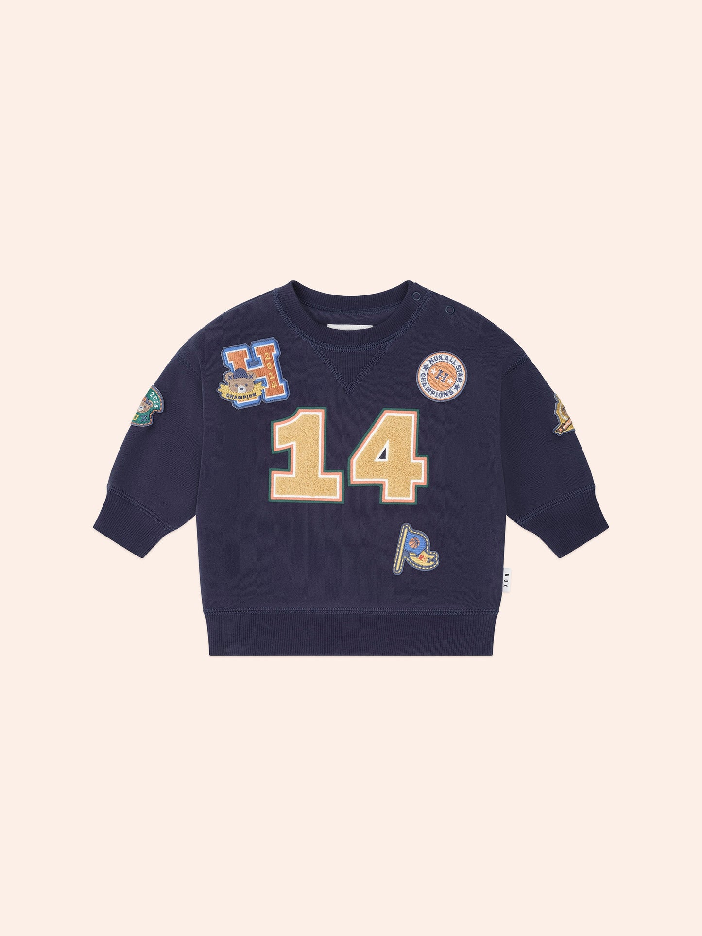 COLLEGIATE PATCHES SWEATSHIRT - NAVY