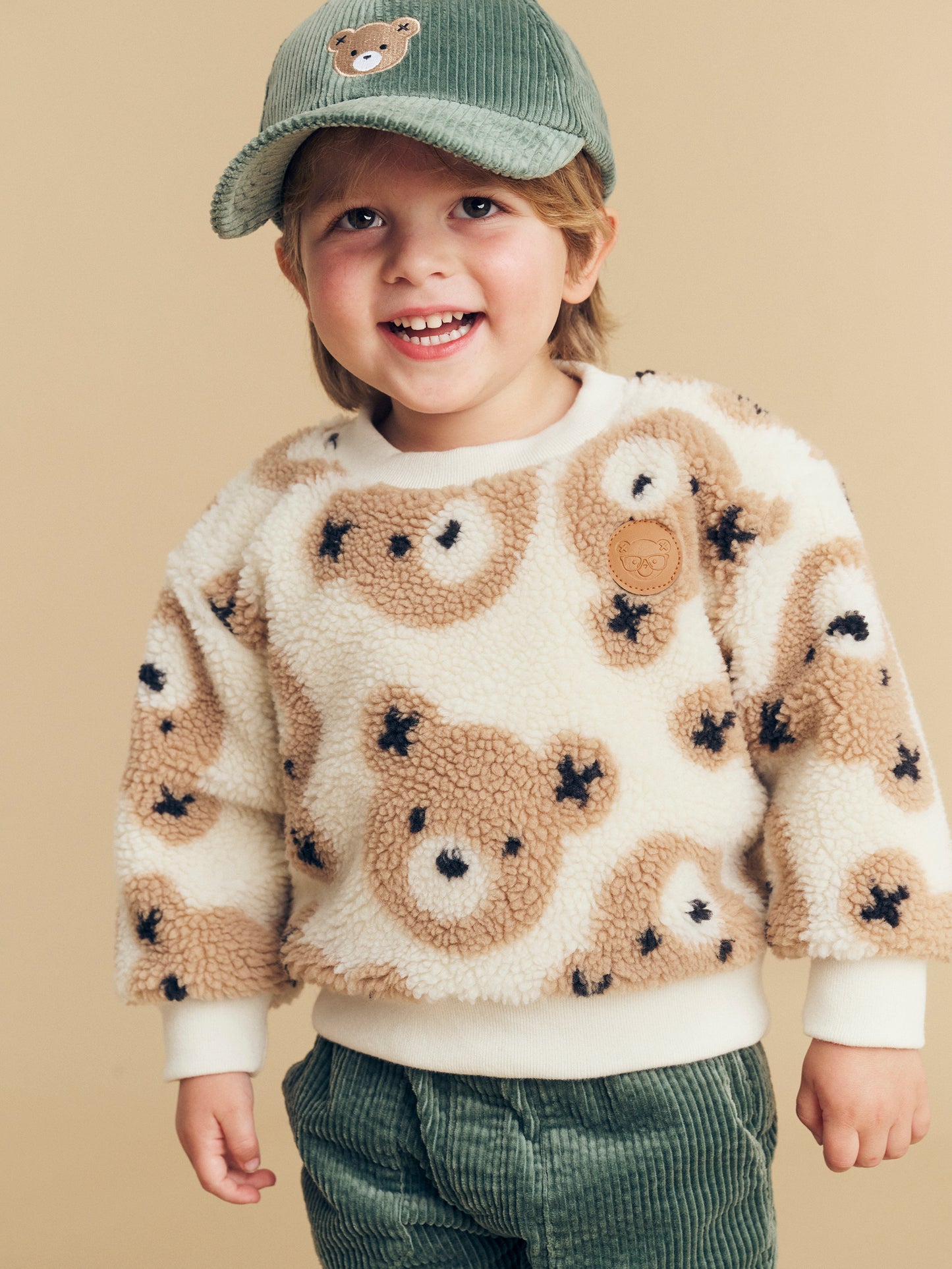 HUXBEAR SHERPA SWEATSHIRT - NATURAL