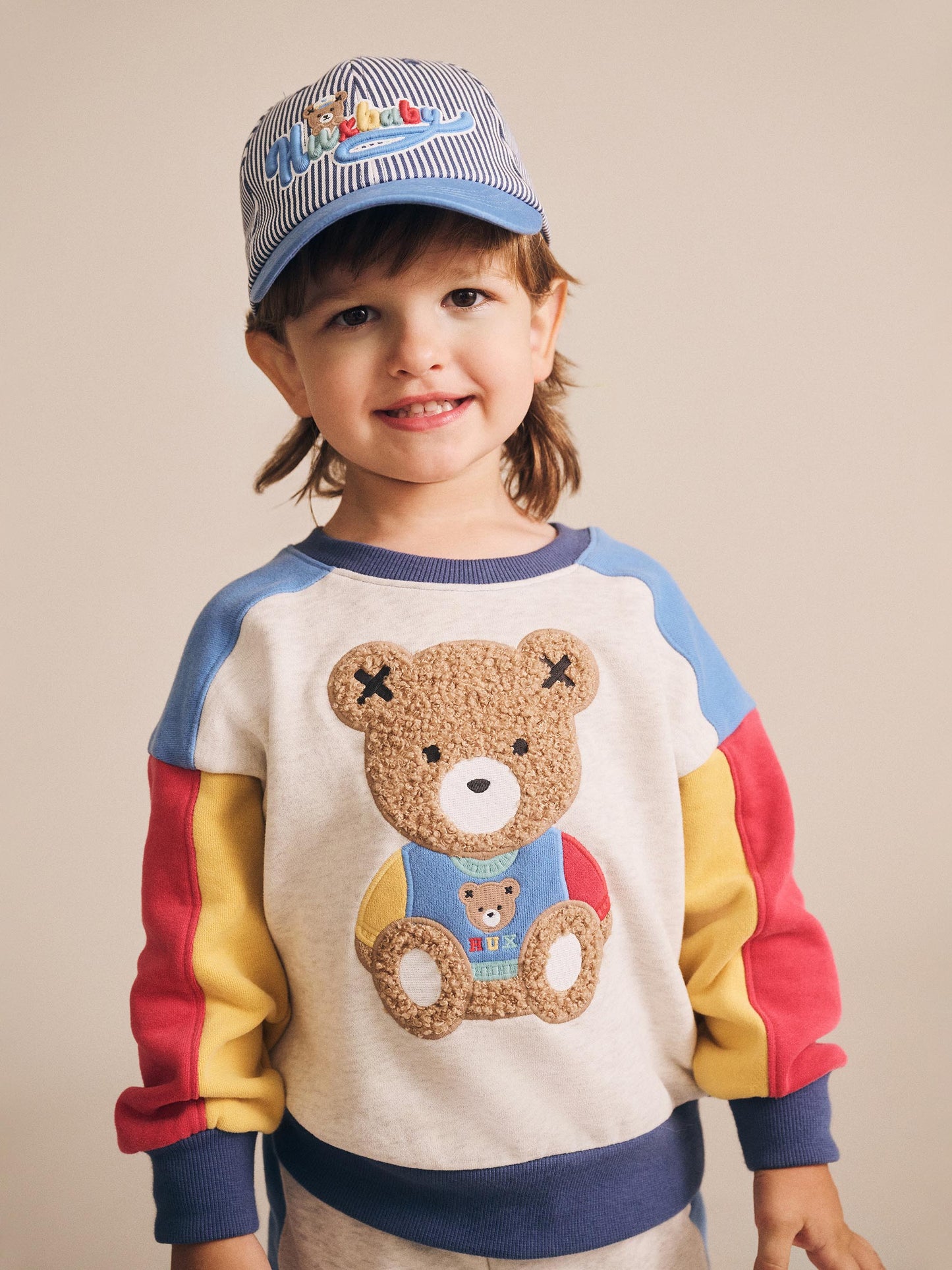 VARSITY HUXBEAR SPLICED SWEATSHIRT - MULTI