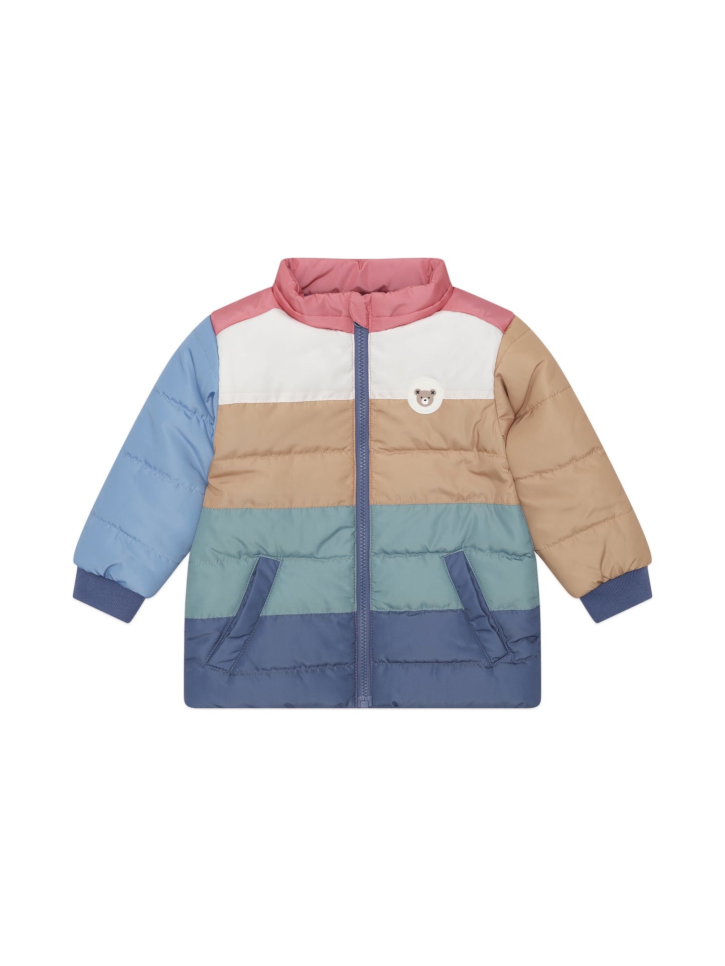 COLOUR BLOCK PARKA - MULTI