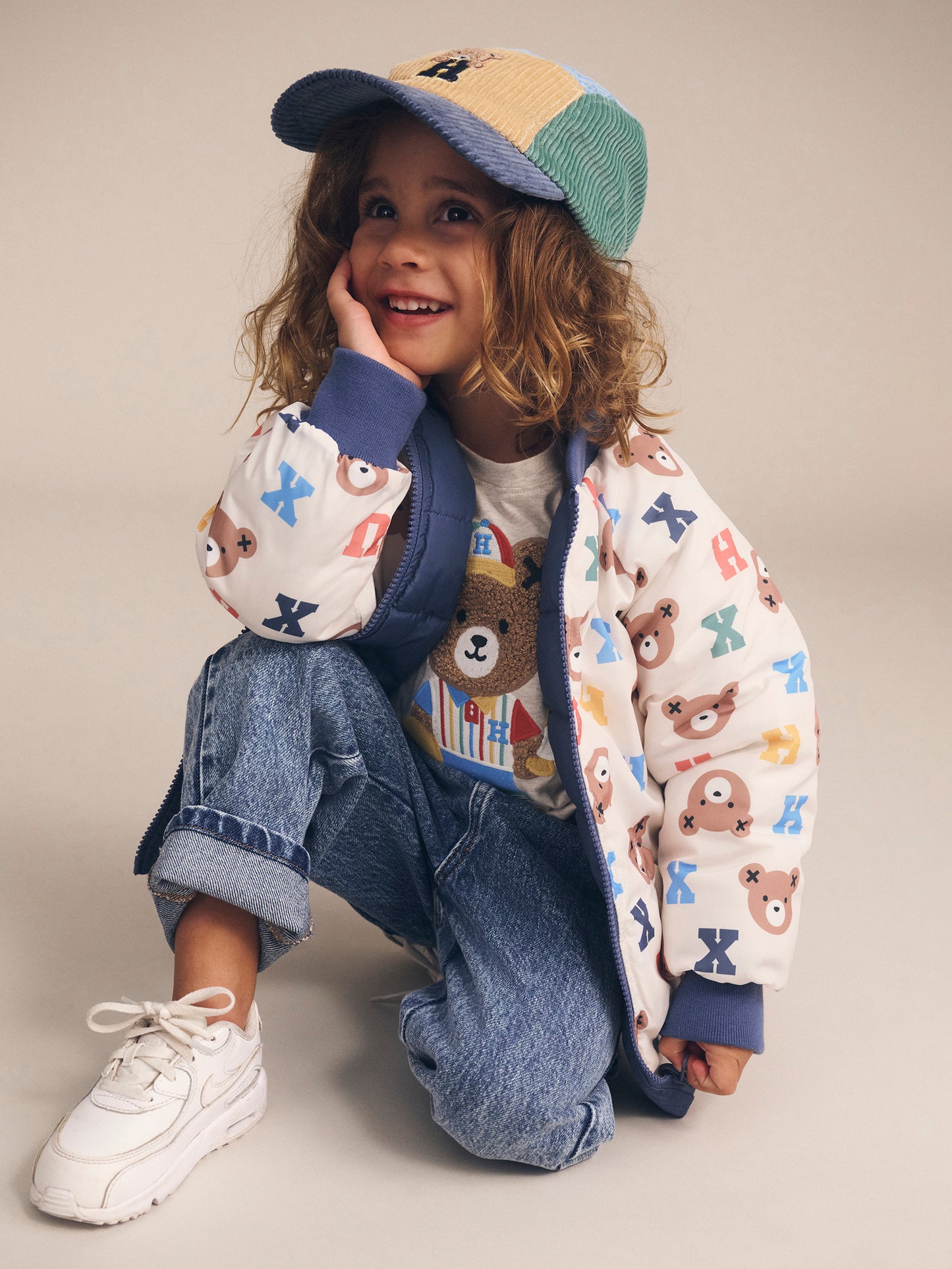 HUX ALPHABET REVERSIBLE BOMBER - MIDNIGHT