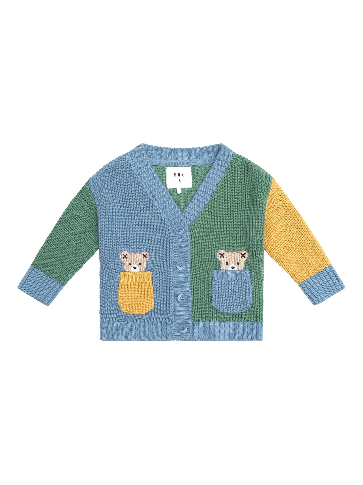 HIDDEN HUX FISHERMAN RIB CARDI - MULTI