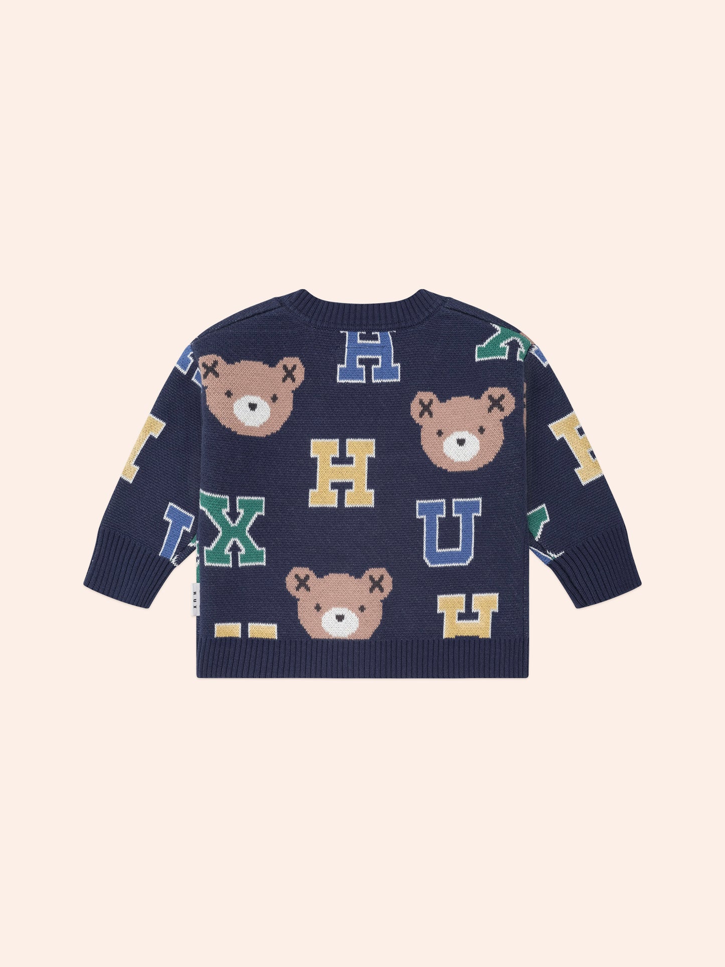 VARSITY LETTER HUX CARDI - NAVY