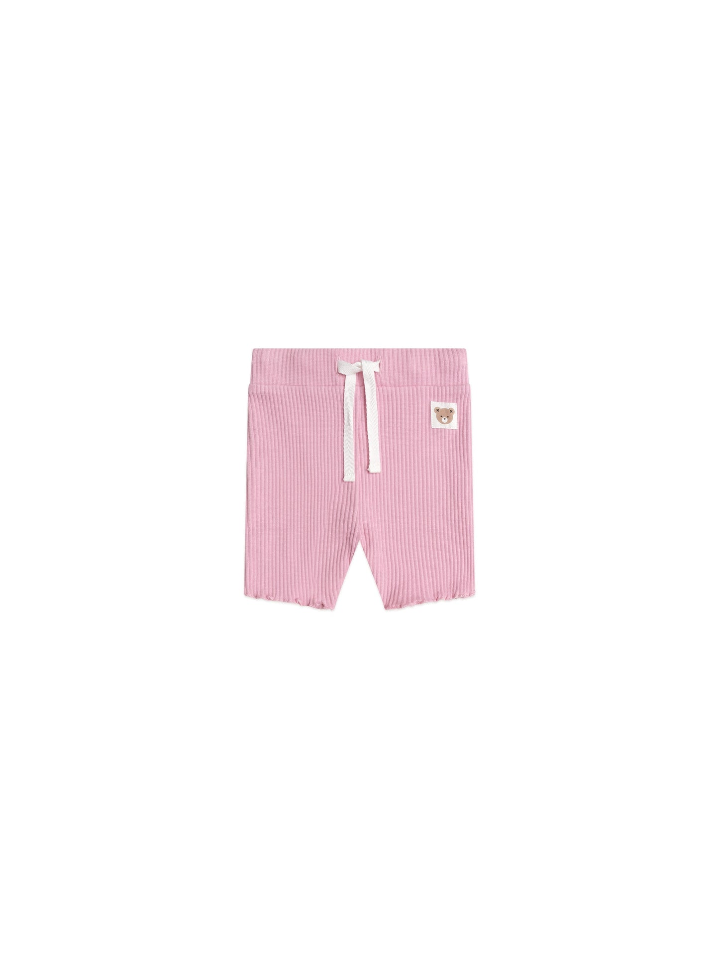 RIB BIKE SHORTY - PINK