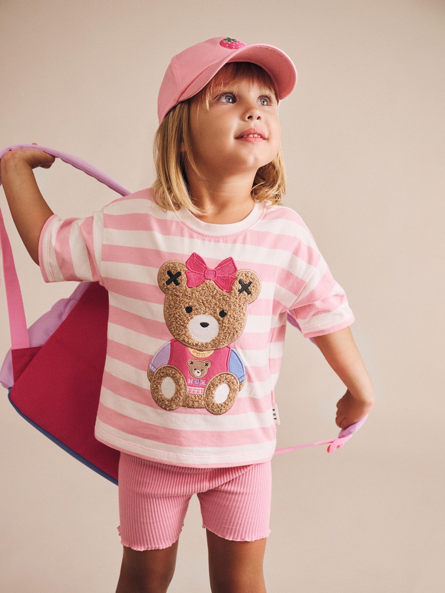 RIB BIKE SHORTY - PINK