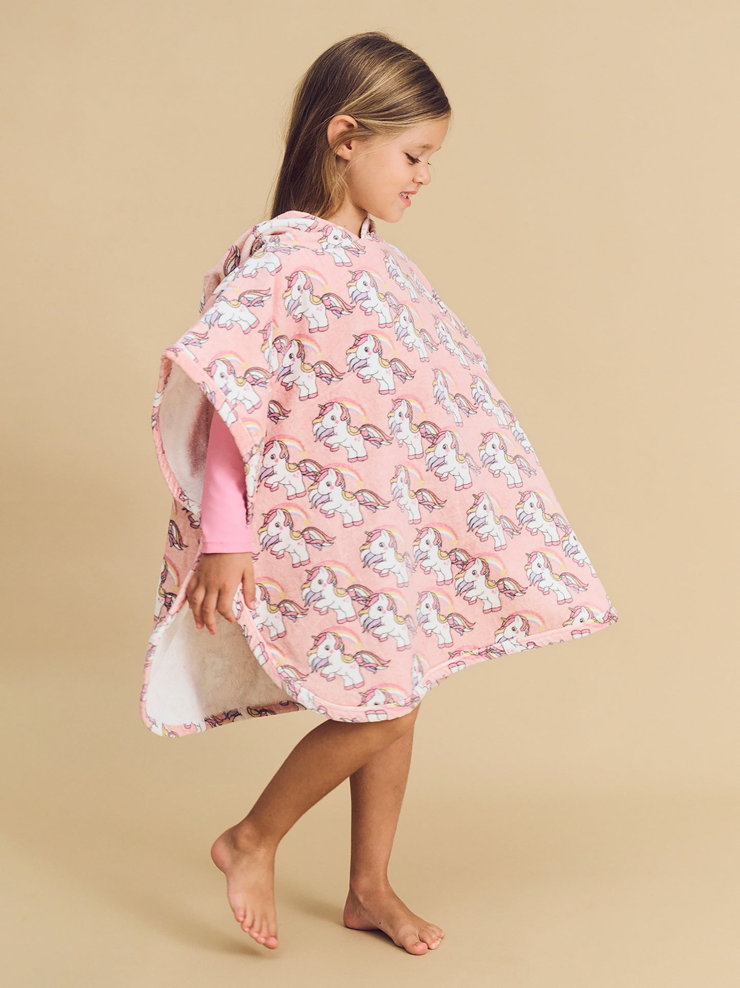 RAINBOW UNICORN SWIM PONCHO - CANDY