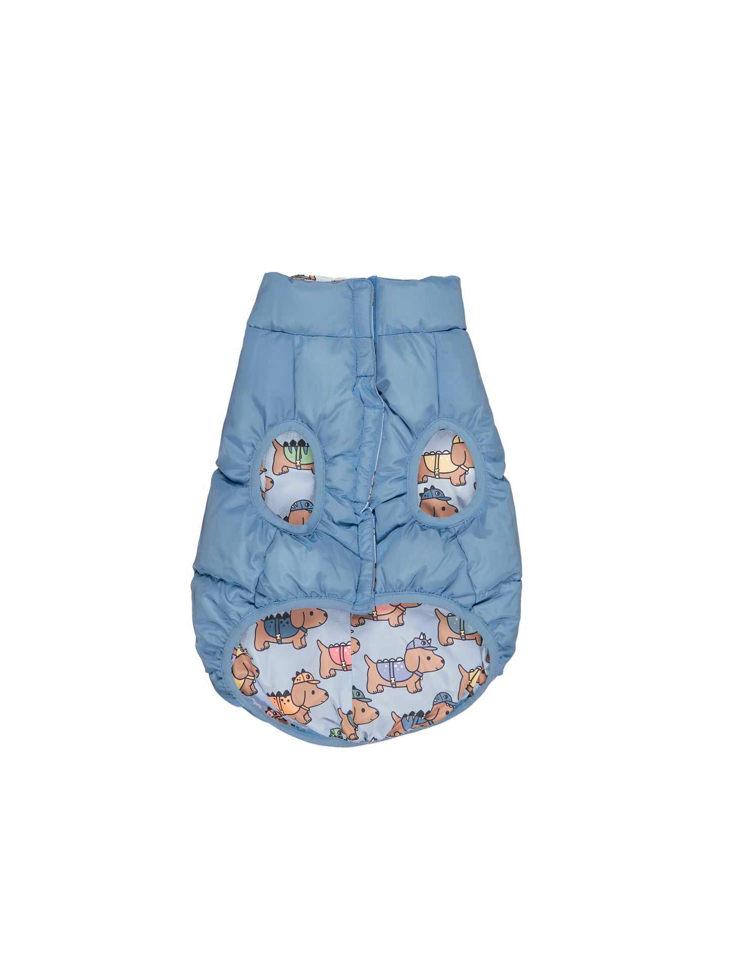 DINO DOG REVERSIBLE DOG VEST - MOUNTAIN BLUE