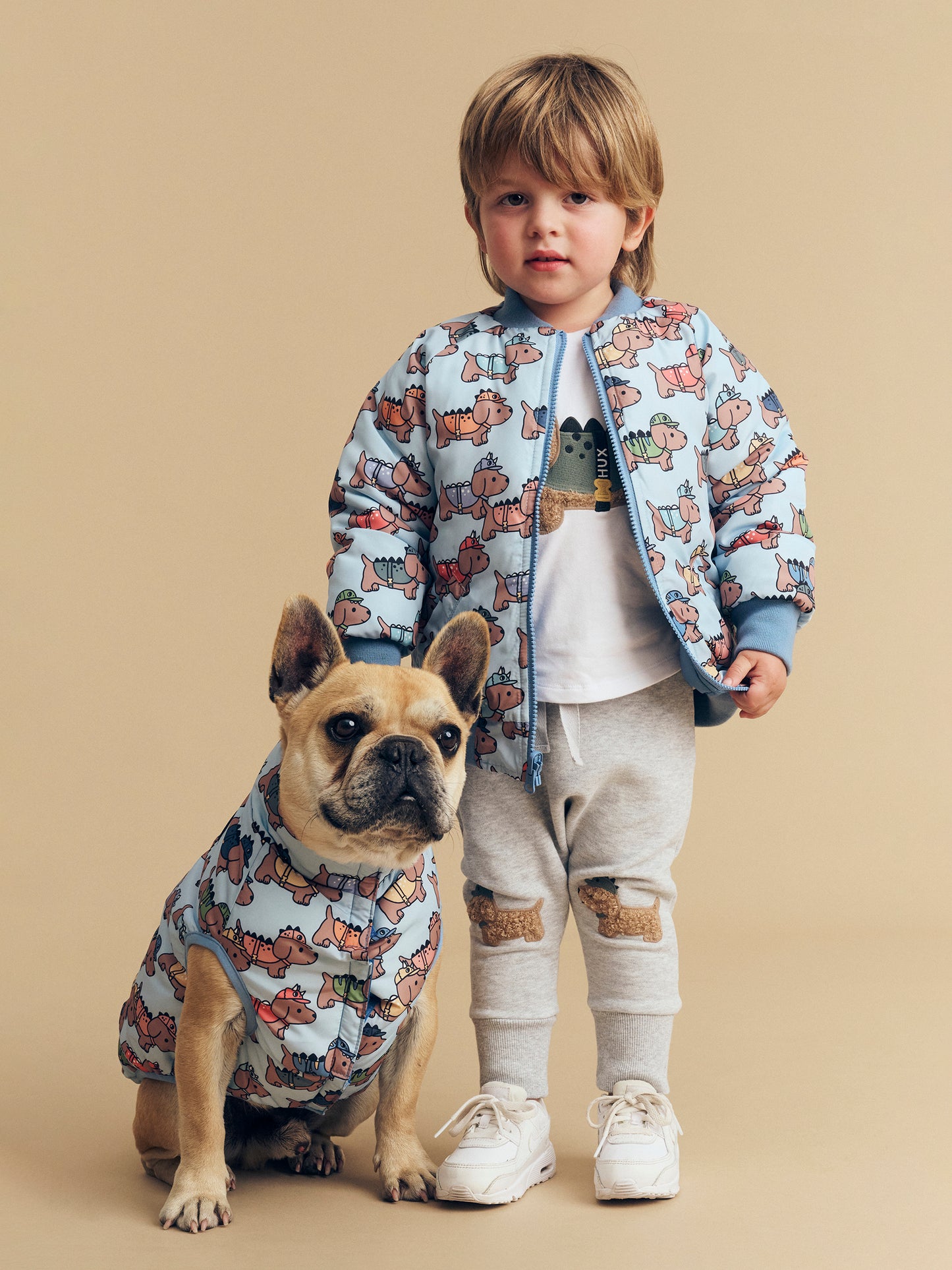 DINO DOG REVERSIBLE DOG VEST - MOUNTAIN BLUE