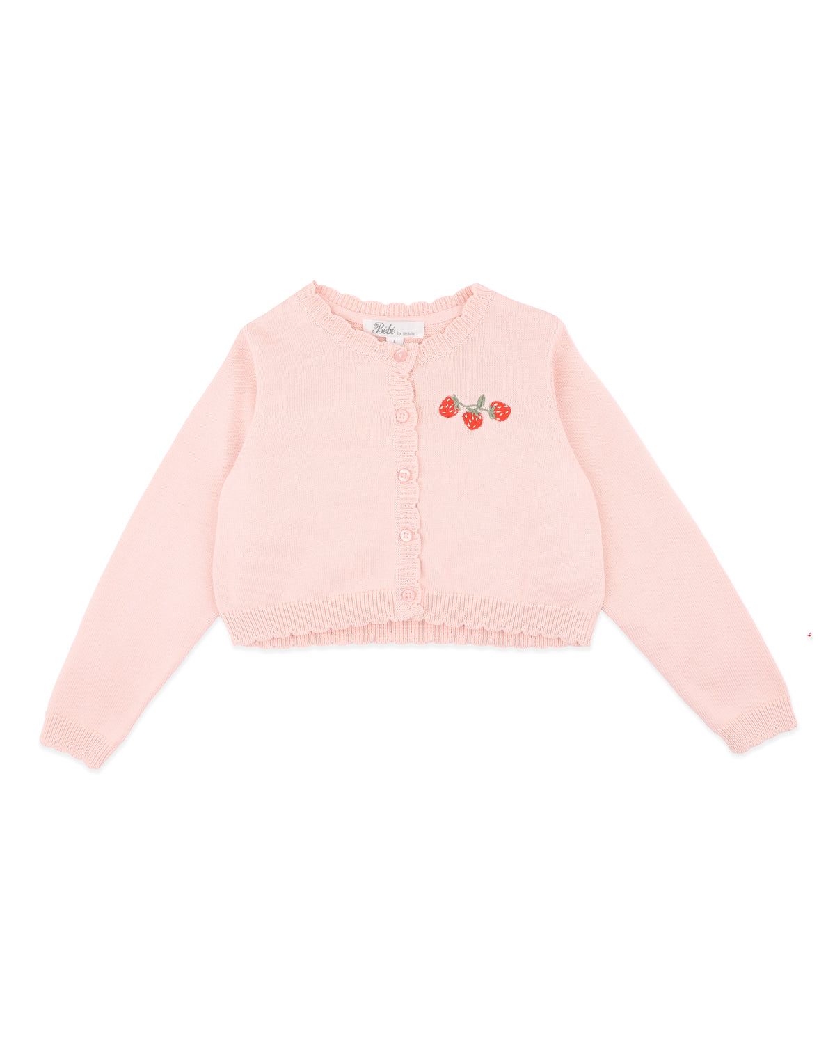 POPPY ORGANIC CARDIGAN - PINK ICING