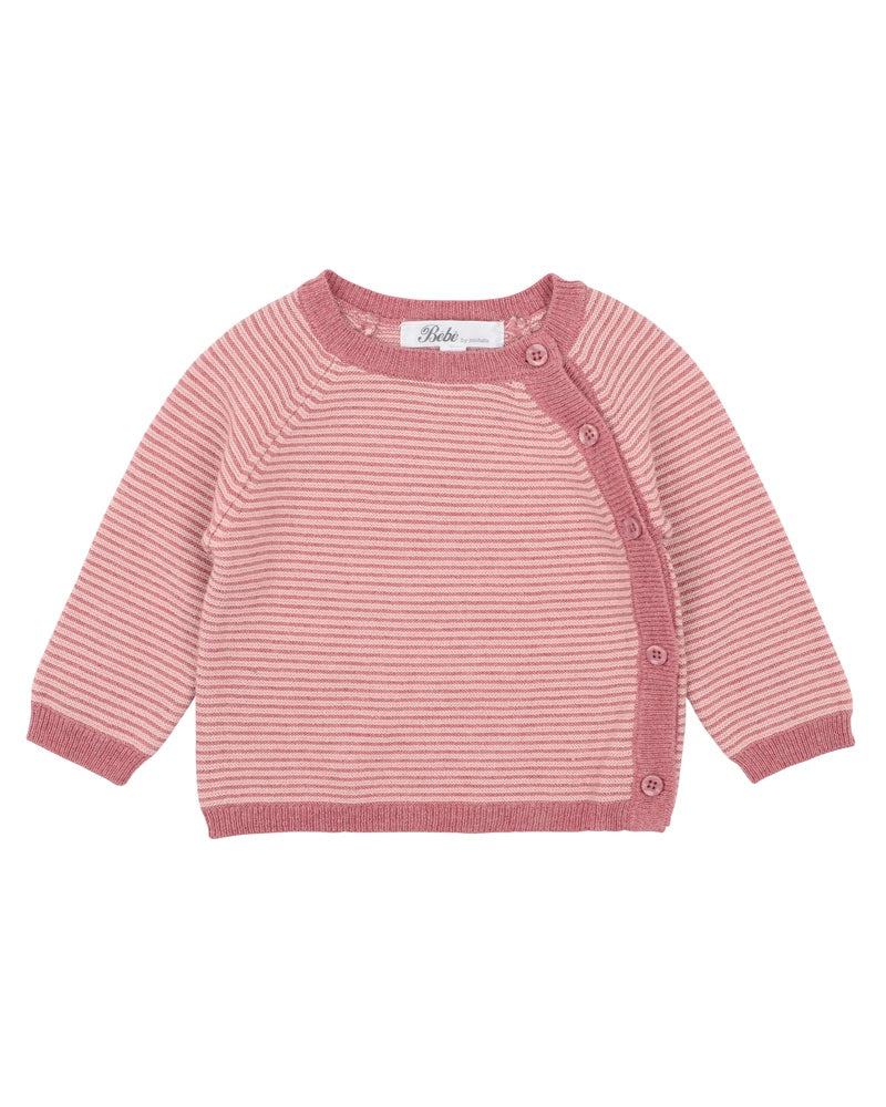AUBREY STRIPE KNITTED WRAP JUMPER