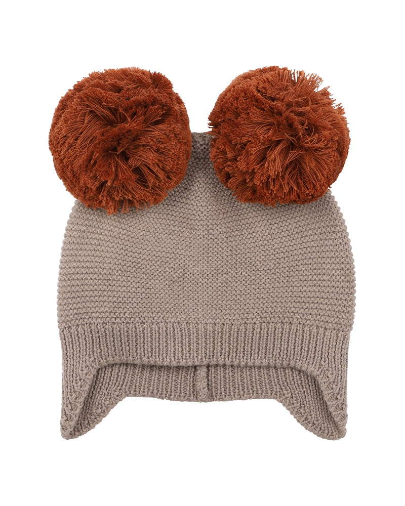 ELI POM POM KNITTED BEANIE