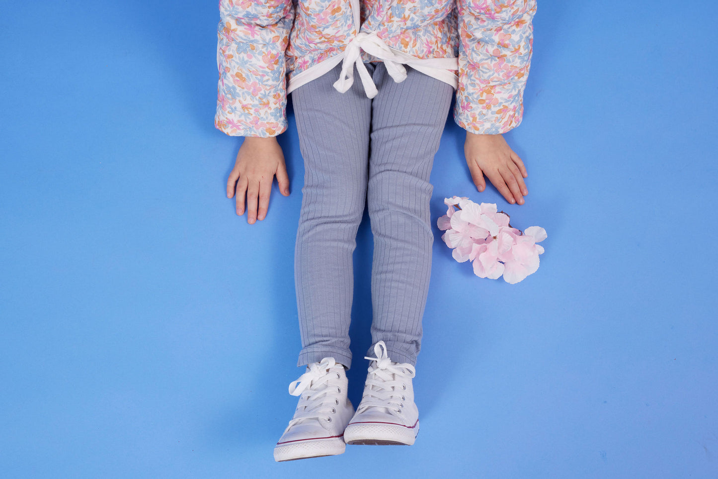 RIB LEGGING - CORNFLOWER