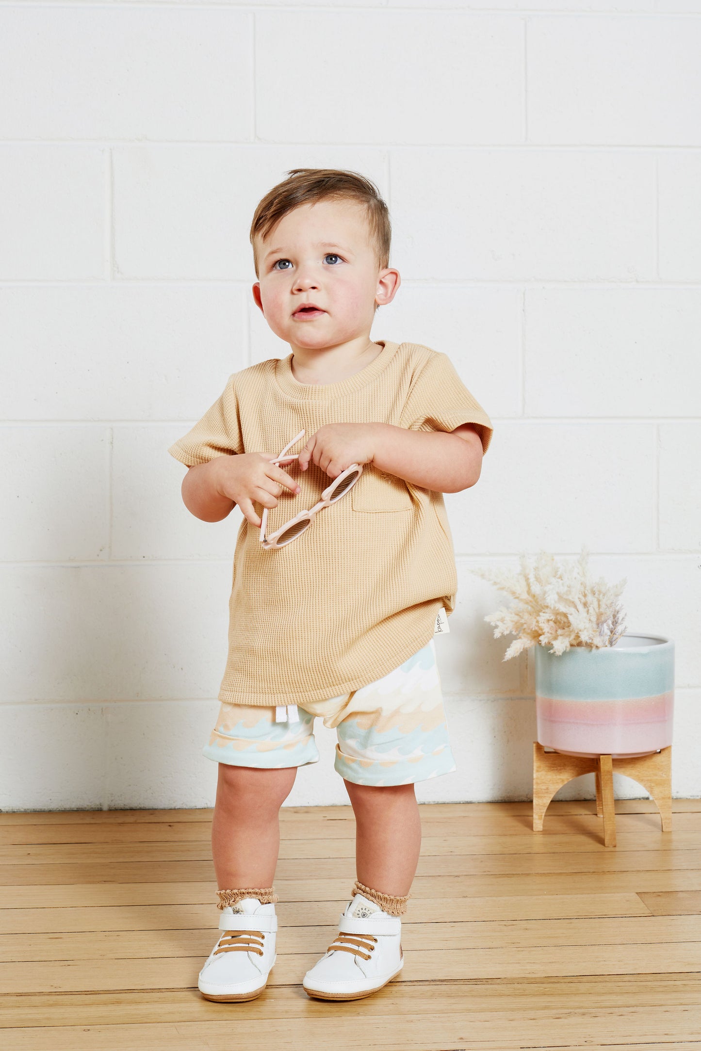 WAFFLE T-SHIRT - SAND