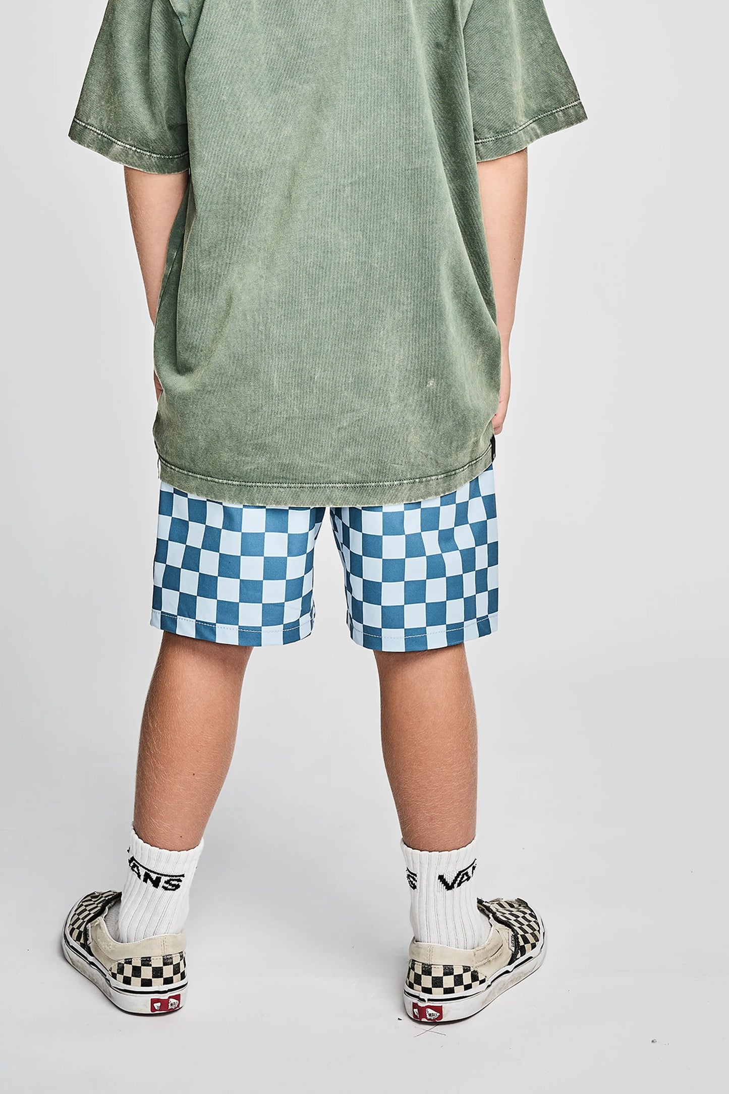 CHECKEDPAST BSHORT - PALE BLUE