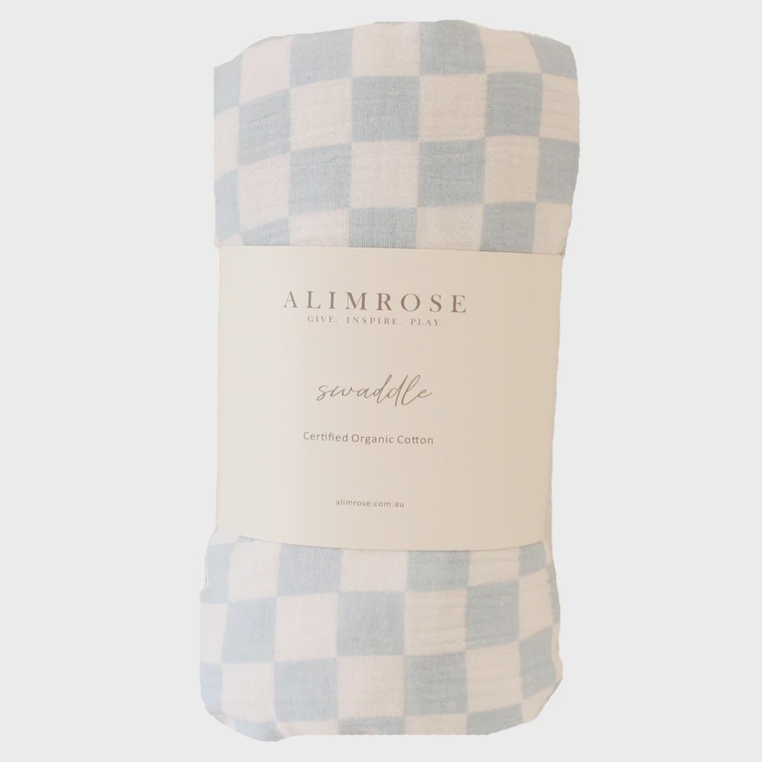 MUSLIN SWADDLE - BLUE CHECK