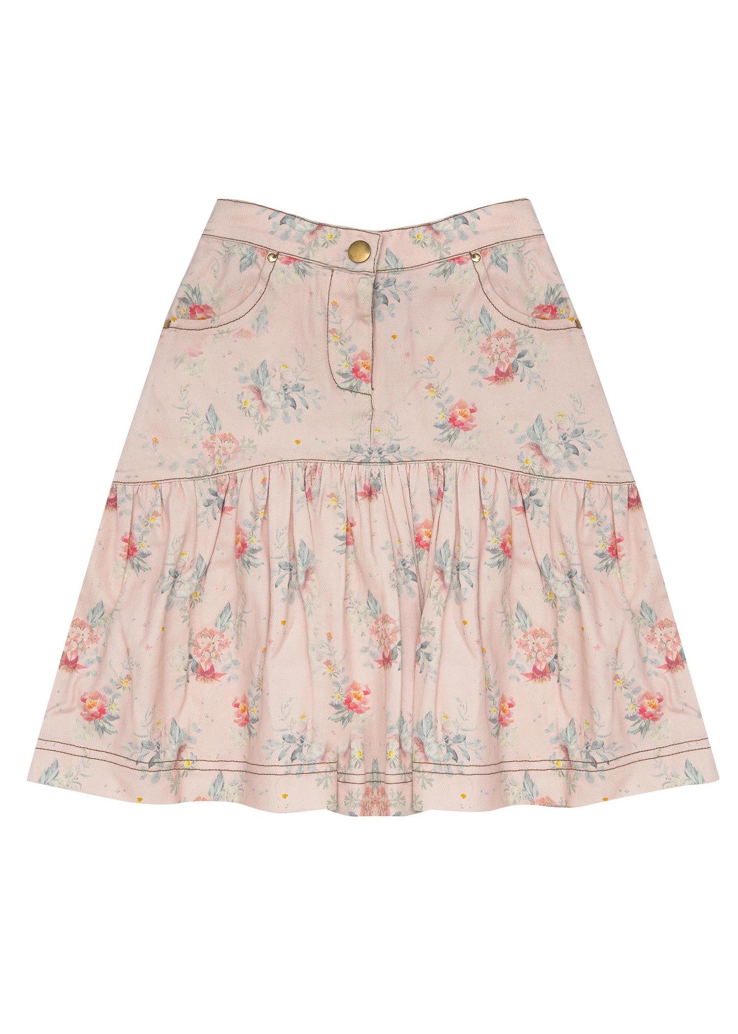NINA SKIRT - VOVO PINK COUNTRY GARDEN