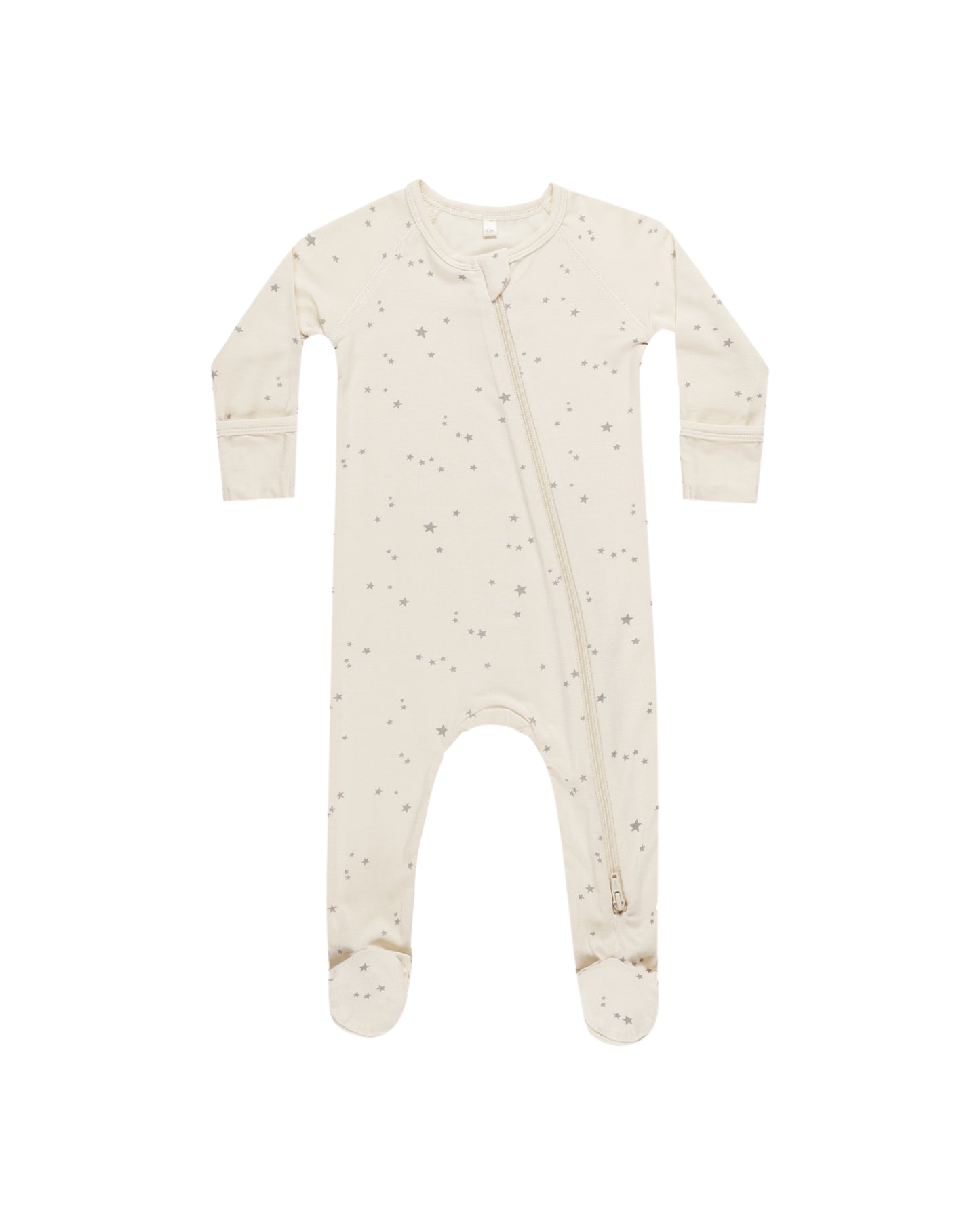 BAMBOO ZIP FOOTIE - TWINKLE | NATURAL