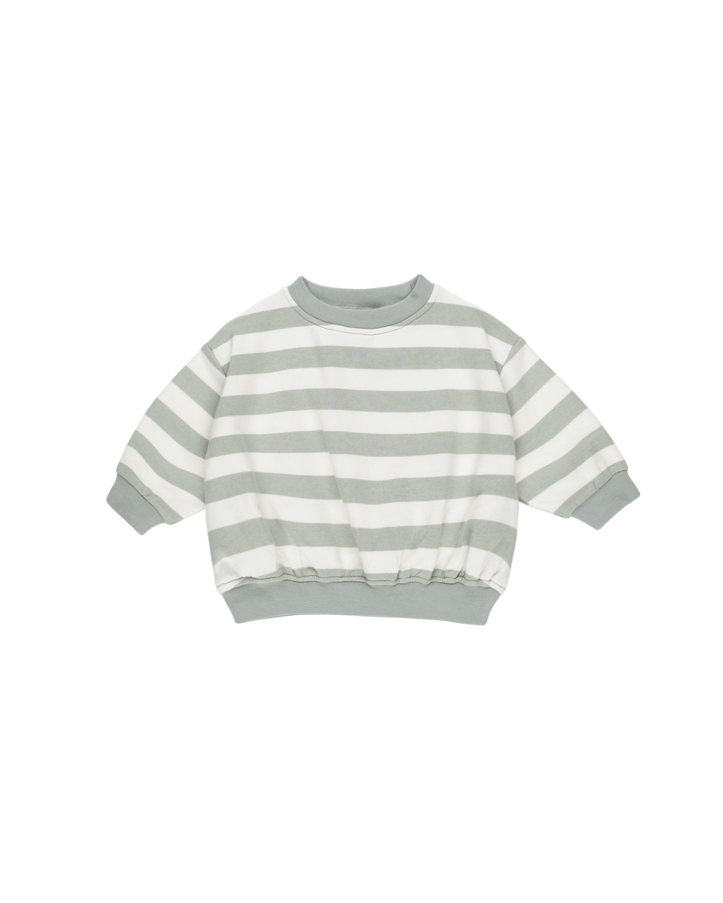 RELAXED SWEATSHIRT - SAGE STRIPE